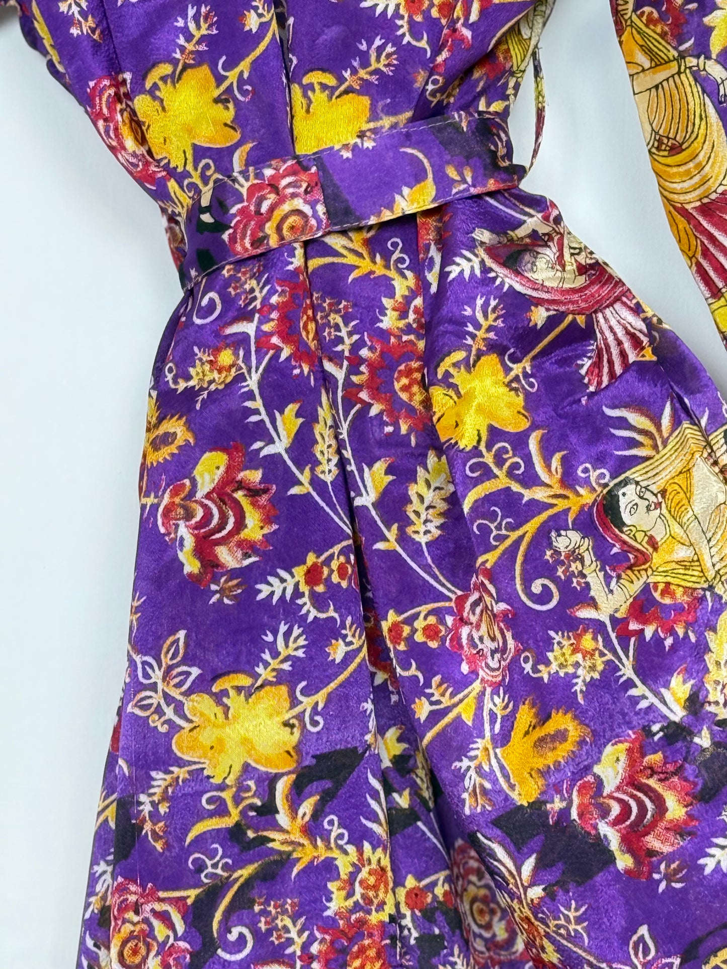 Vintage Saree Silk Kimono / Duster - Long