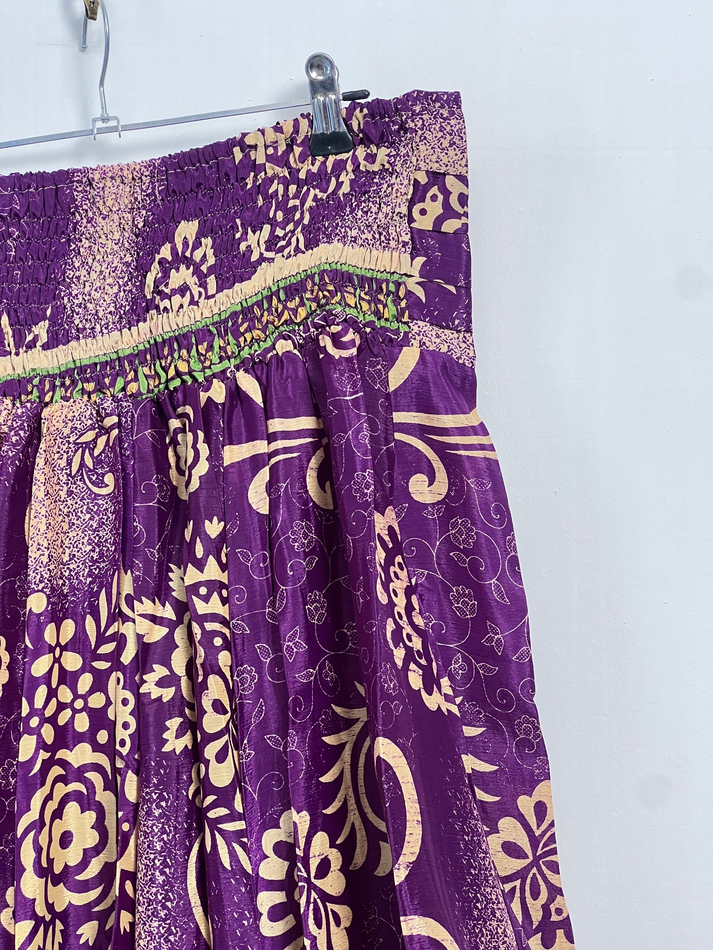 Vintage Saree Silk Pleated Skirt