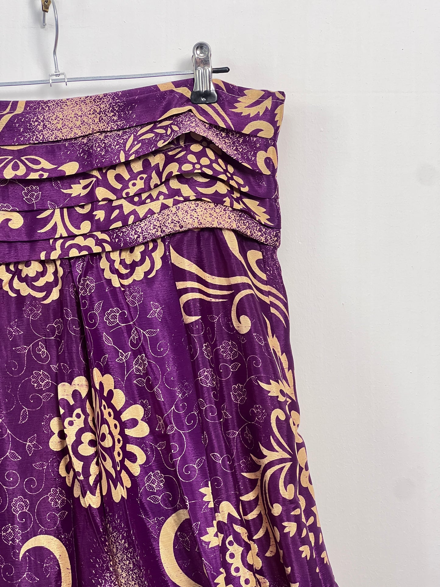 Vintage Saree Silk Pleated Skirt