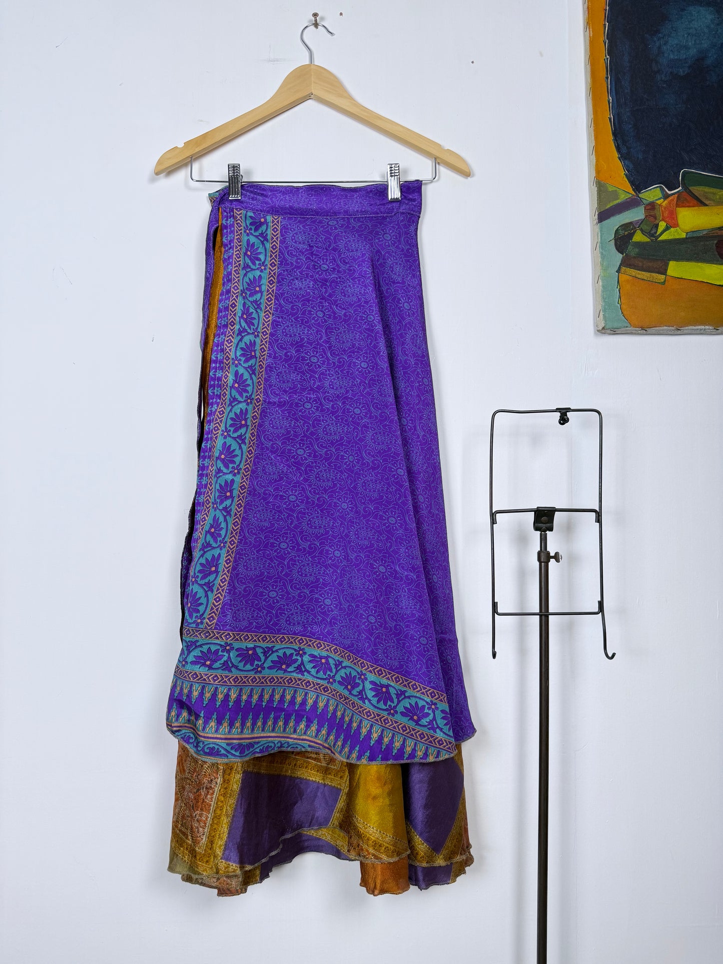 Vintage Saree Silk Wrap Skirt