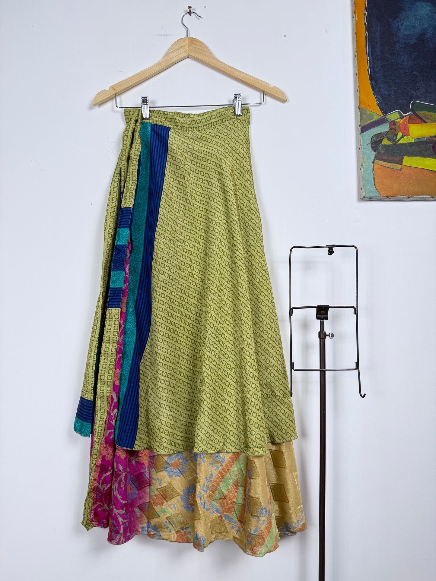 Vintage Saree Silk Wrap Skirt