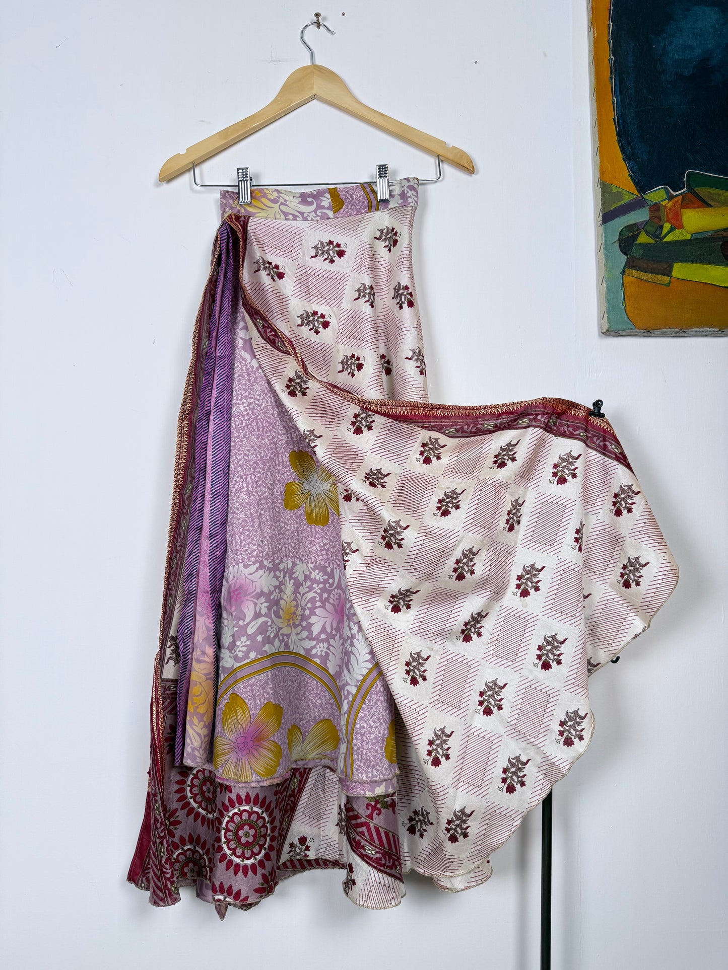 Vintage Saree Silk Wrap Skirt