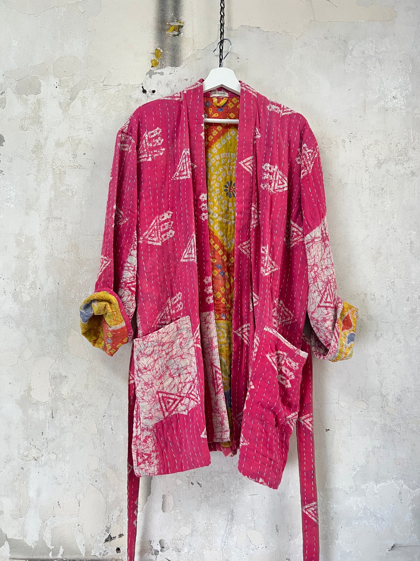 Vintage Cotton Kantha Relaxed Jacket ~ No 17