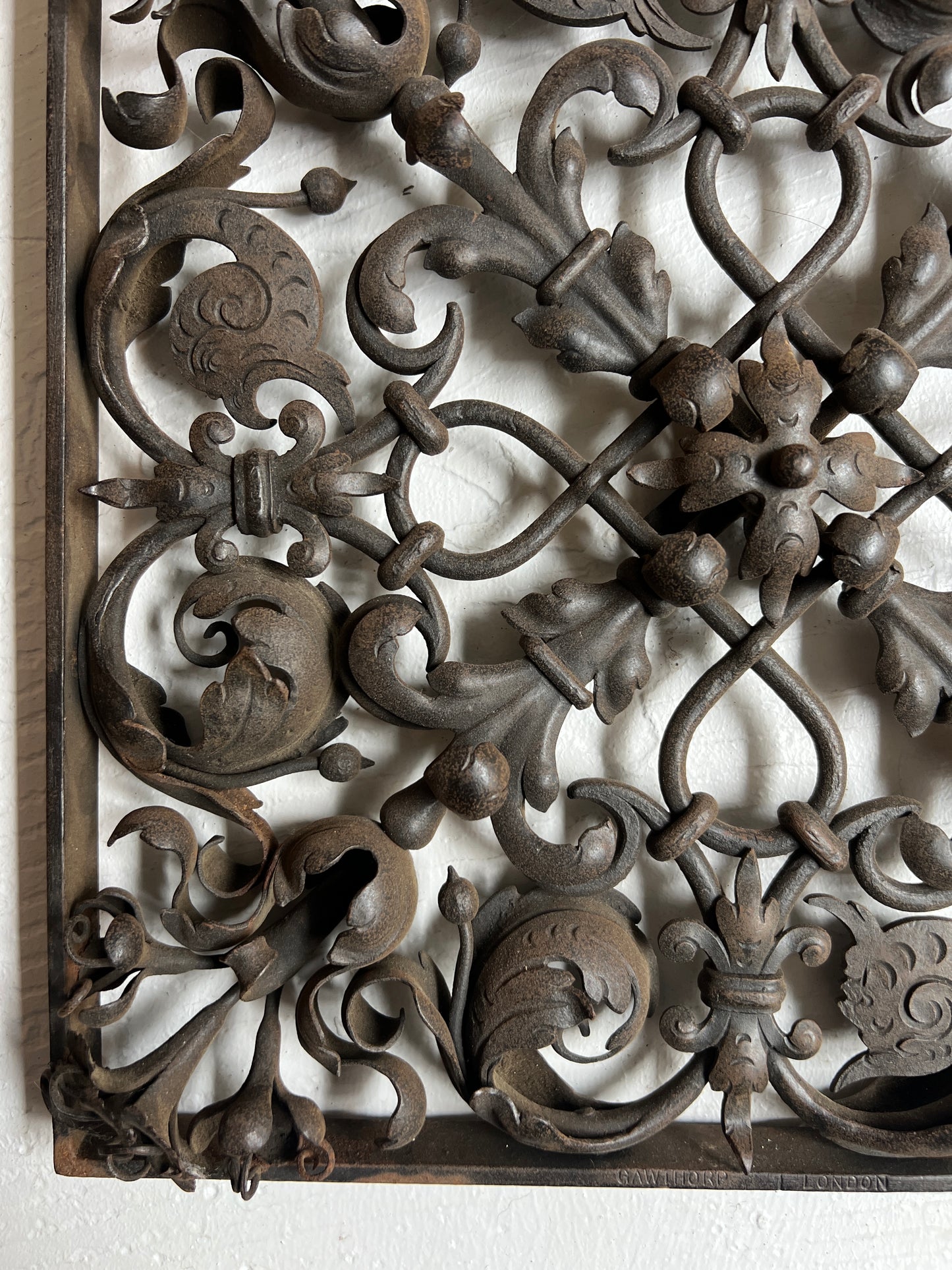 Wrought Iron Ornamental Panel by Gawthorp & Sons London c1900