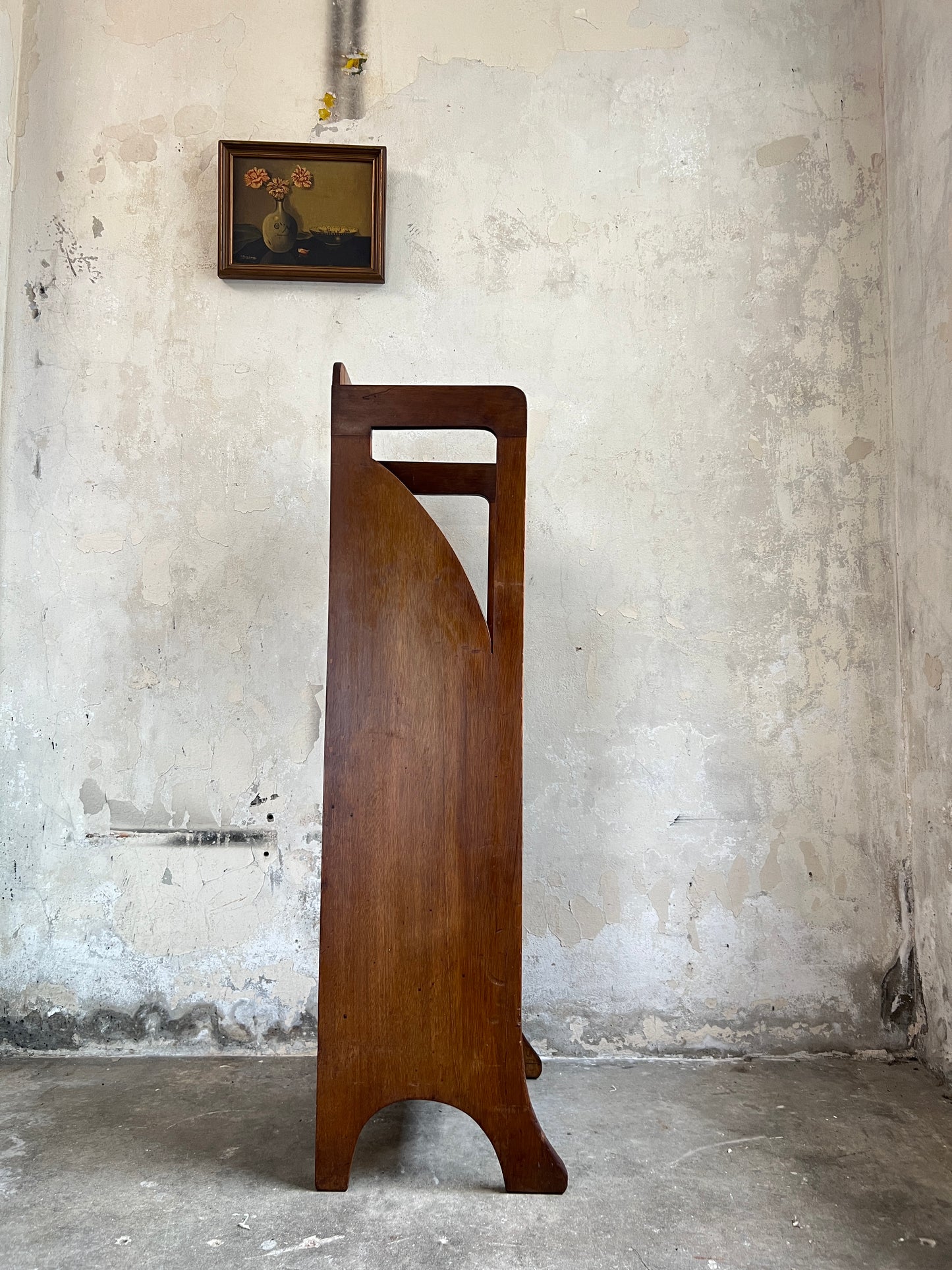 Secessionist style mahogany magazine rack, attributed to Wylie & Lochhead, Glasgow.