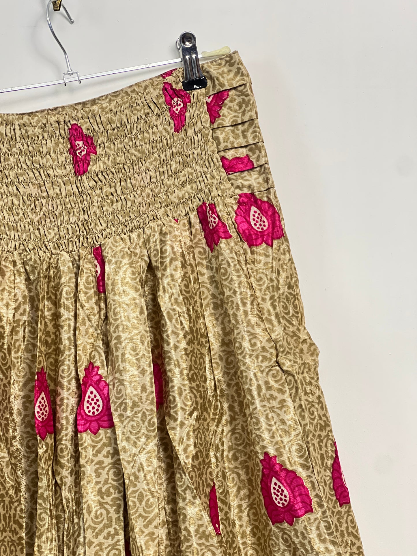 Vintage Saree Silk Pleated Skirt