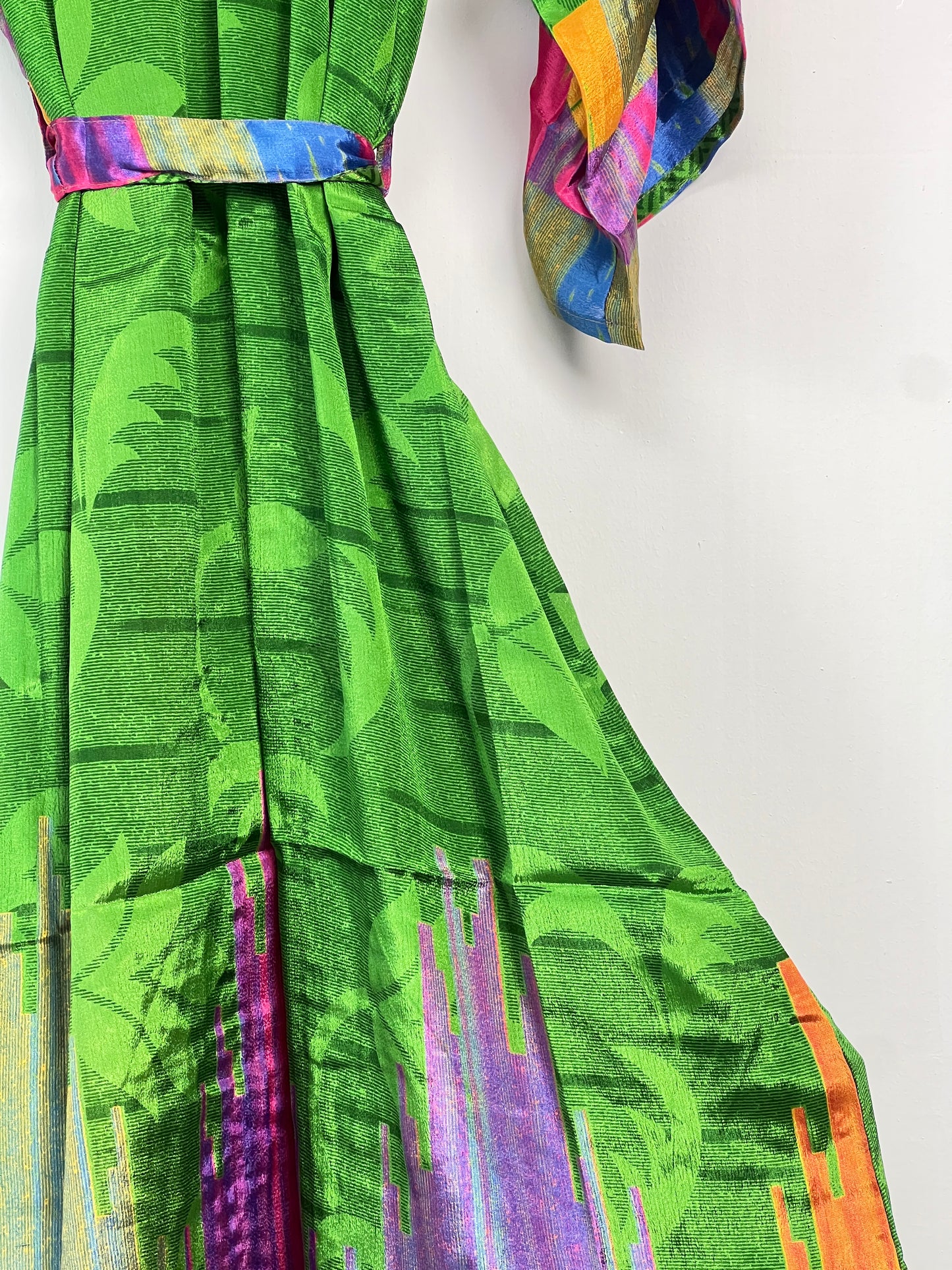 Vintage Saree Silk Kimono / Duster - Long