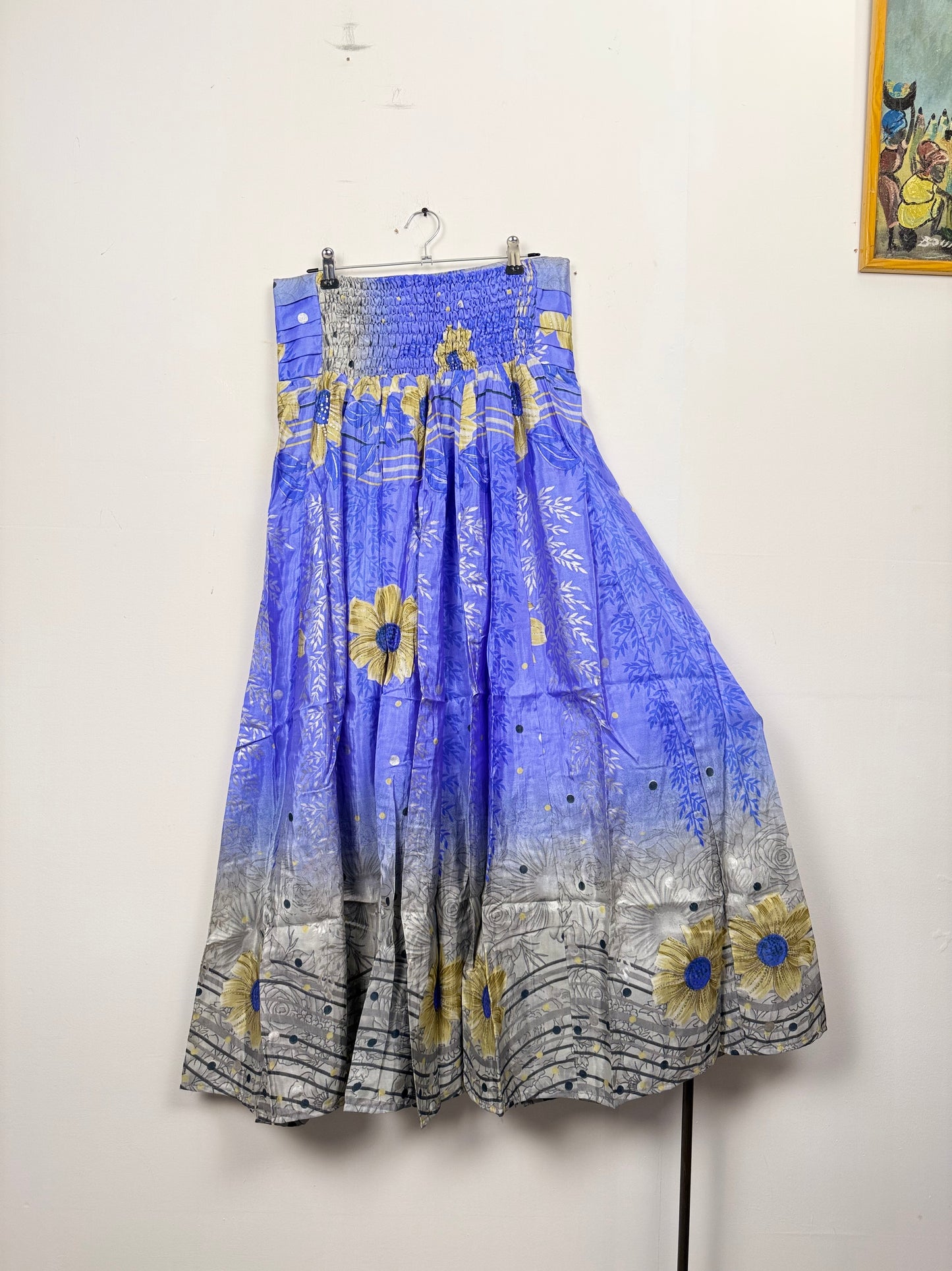 Vintage Saree Silk Pleated Skirt