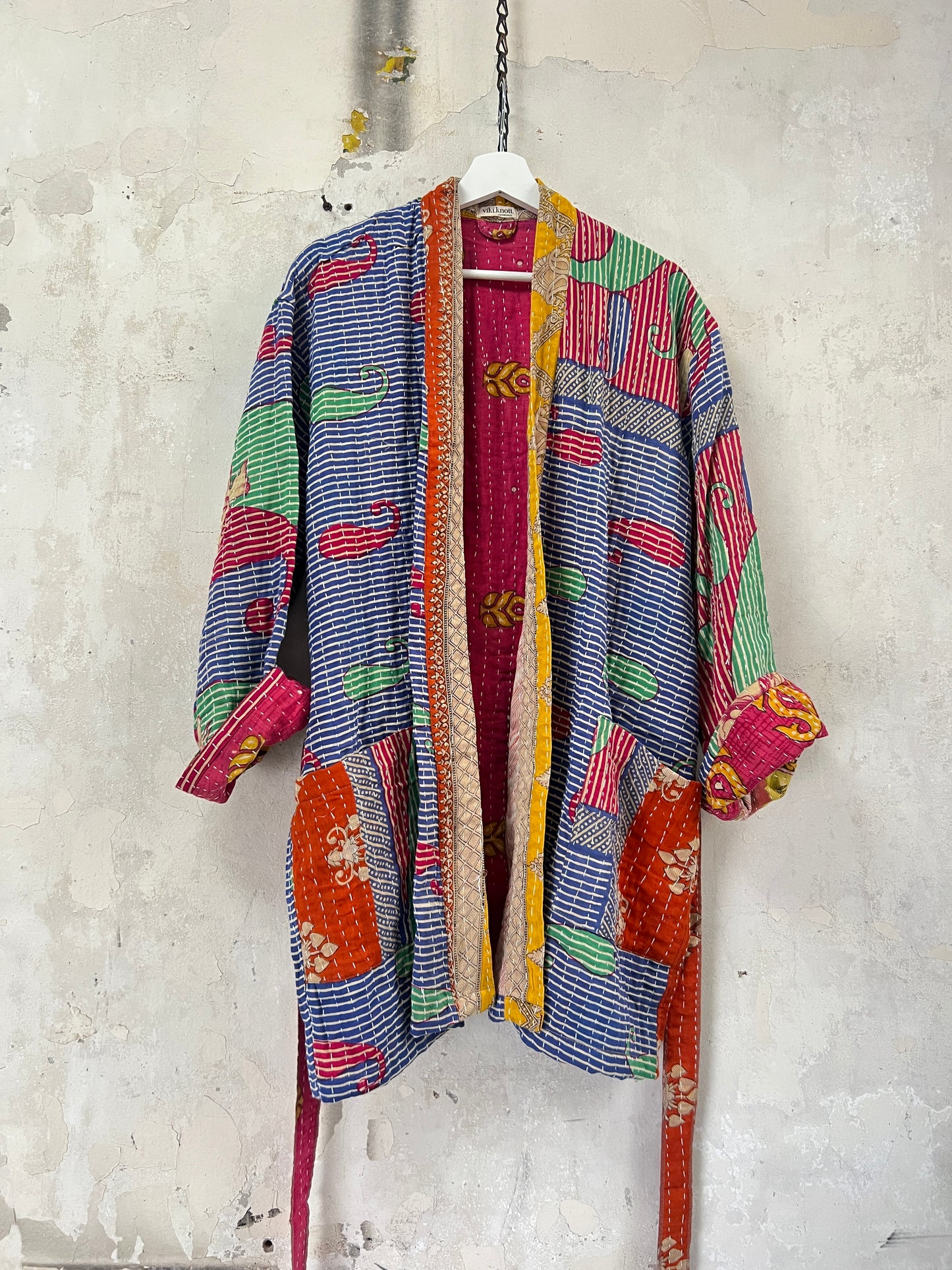Vintage Cotton Kantha Relaxed Jacket ~ No 13