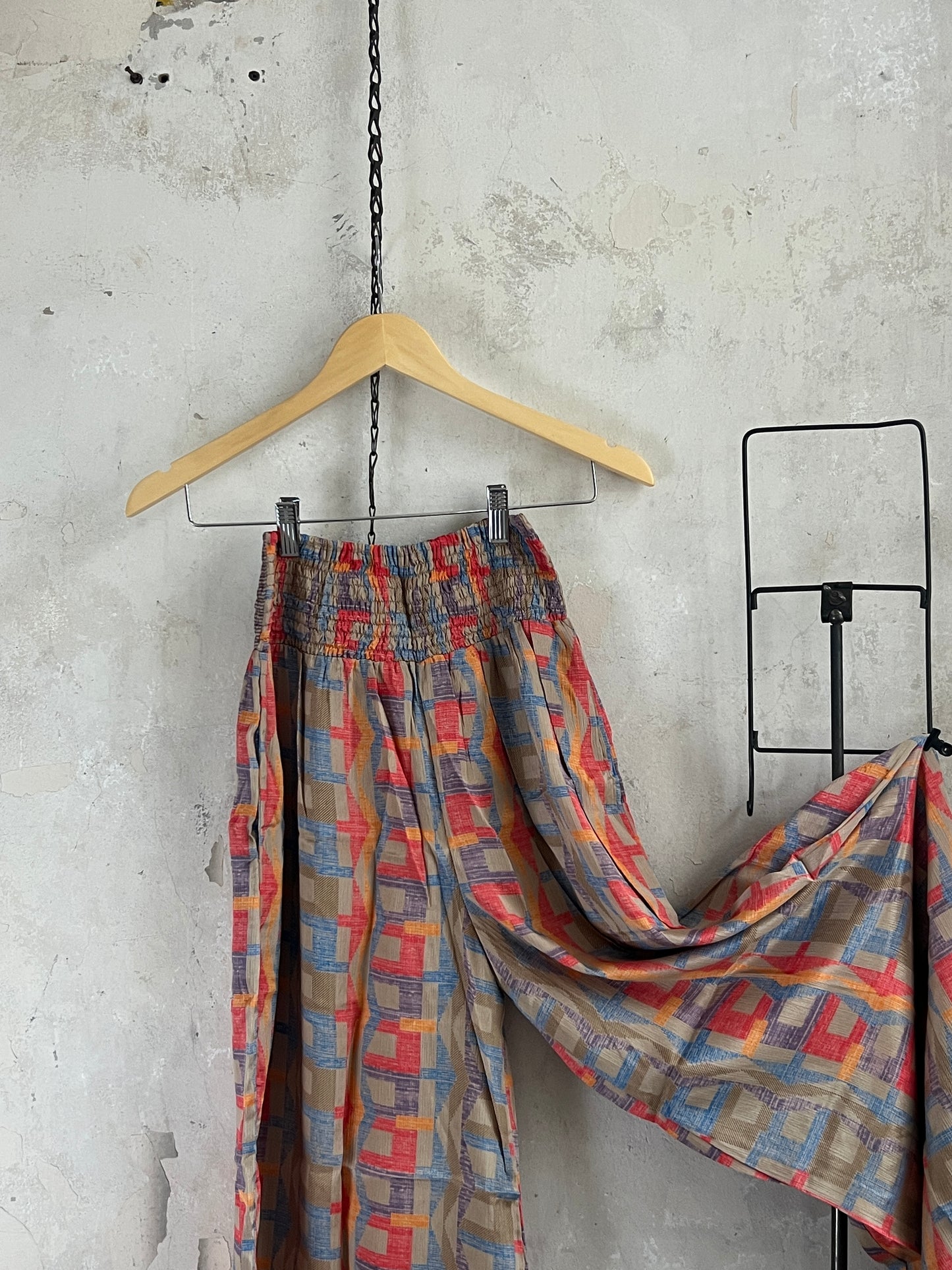 Vintage Saree Silk Trousers & Shirt Co-ordinated Set