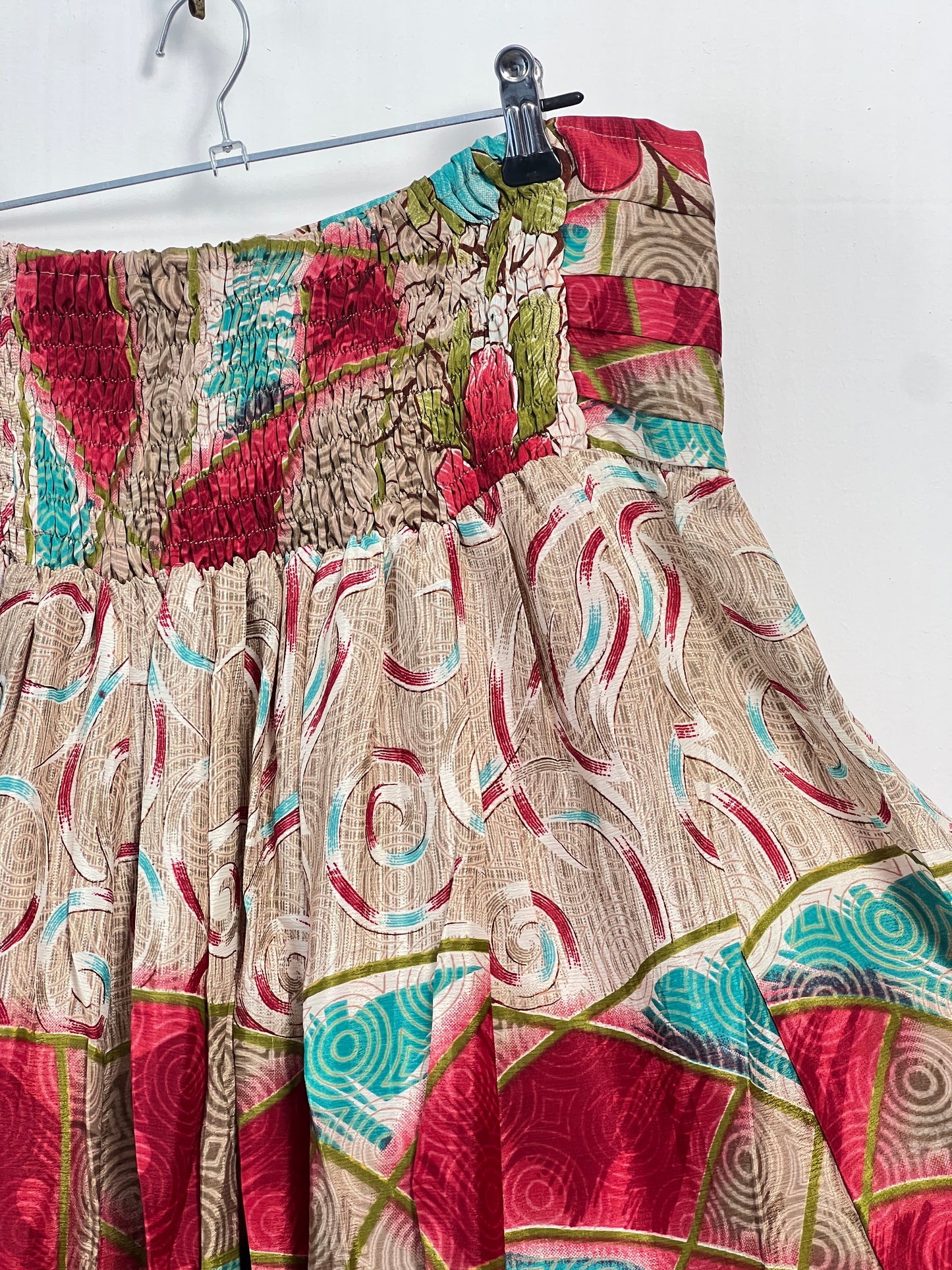 Vintage Saree Silk Pleated Skirt