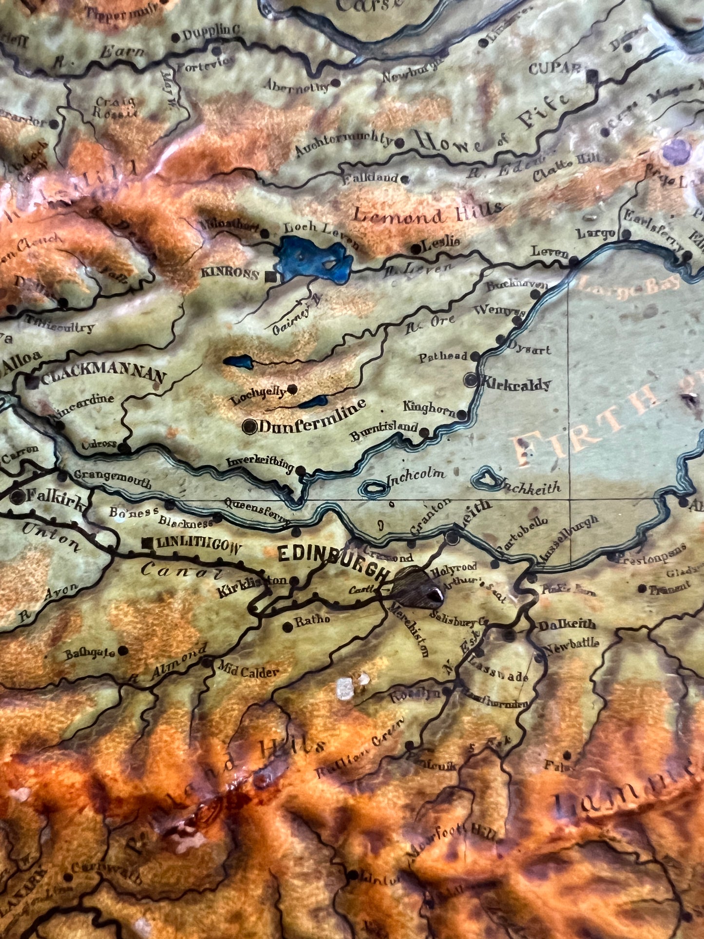 Late 19thC Relief Map of Scotland