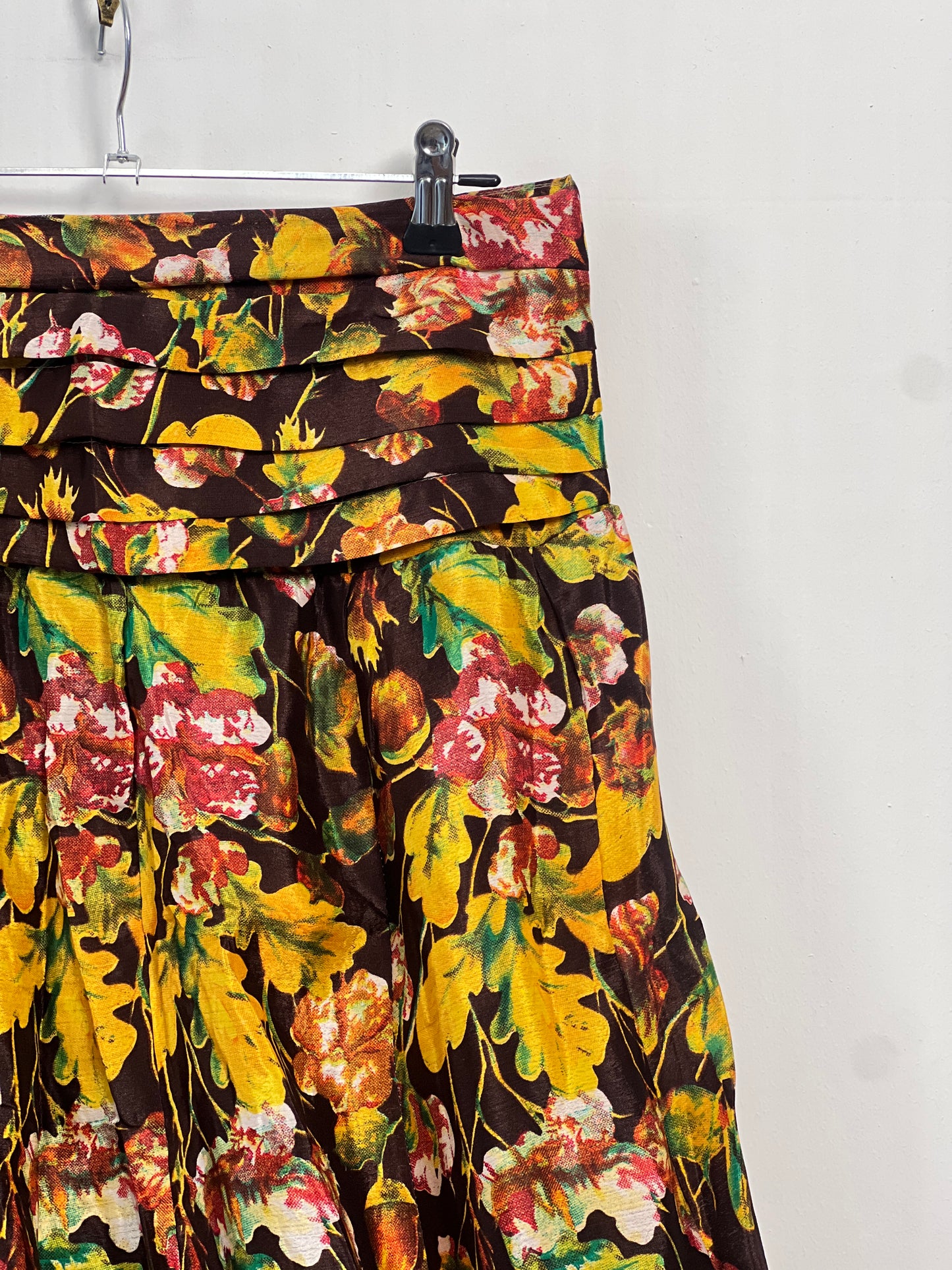 Vintage Saree Silk Pleated Skirt