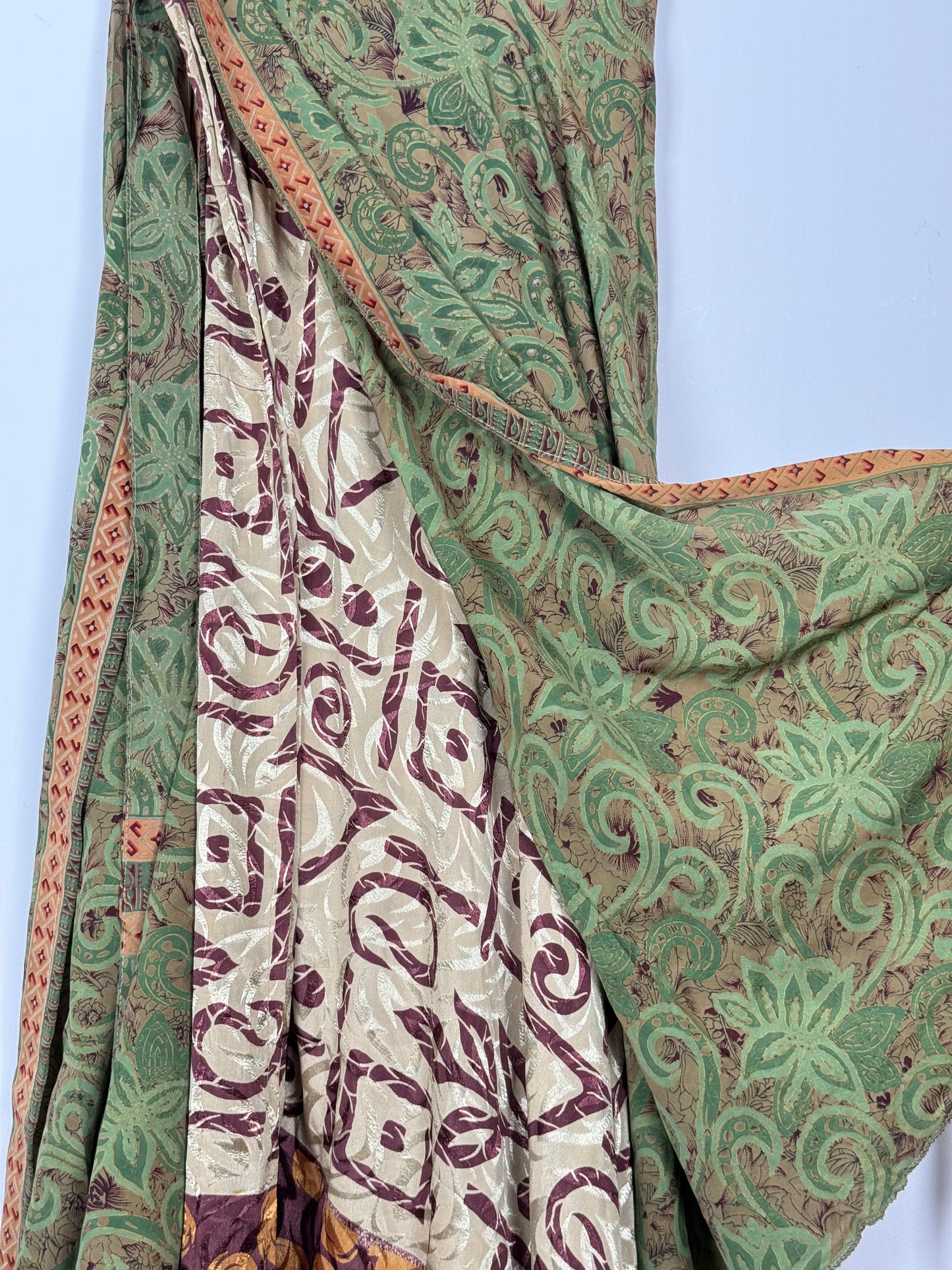 Vintage Saree Silk Wrap Skirt