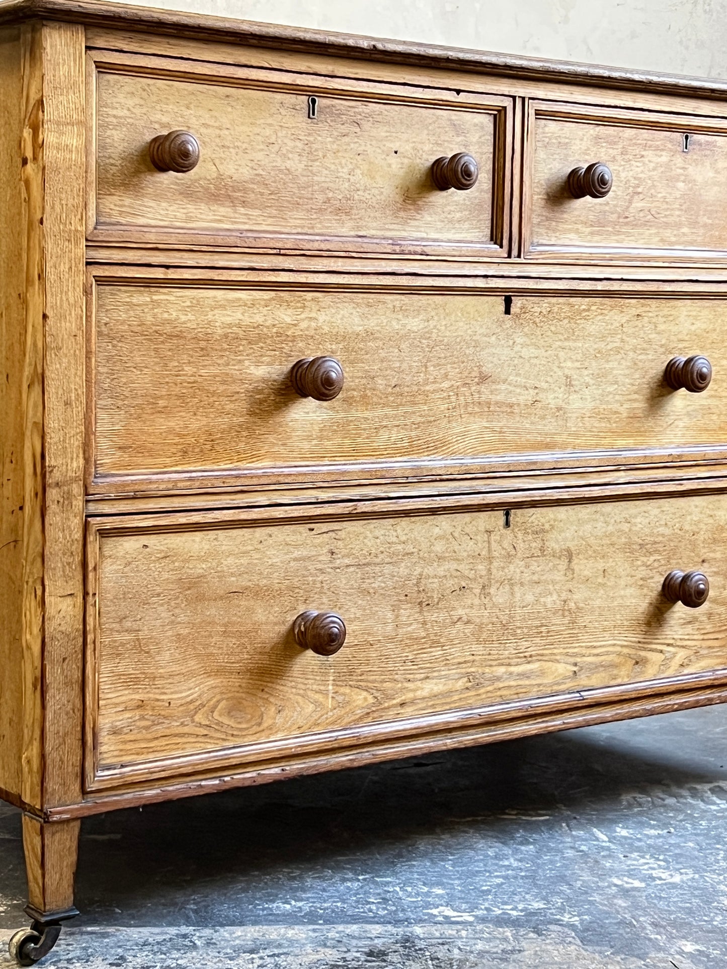 19thC Ash Chest of Drawers