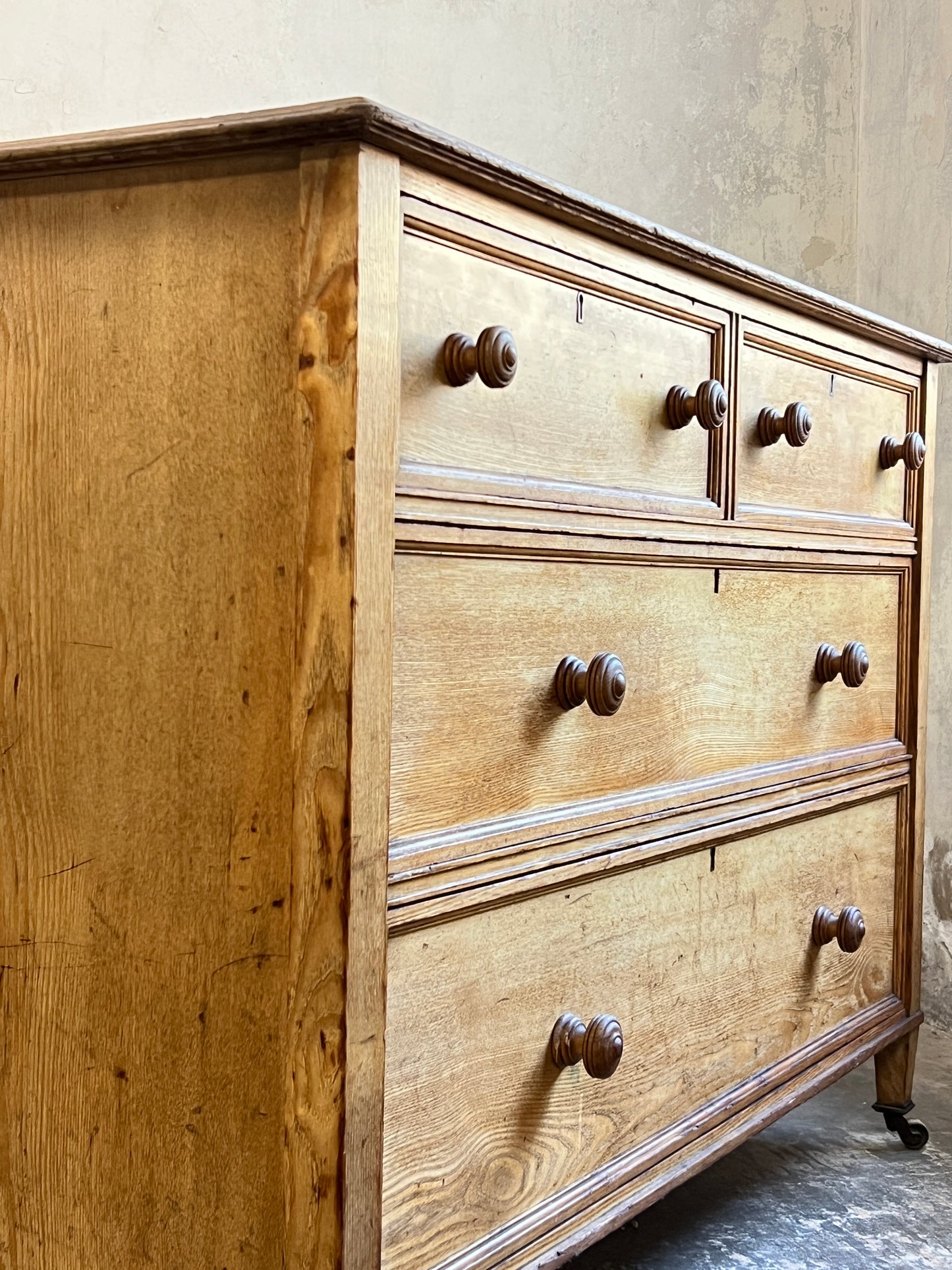 19thC Ash Chest of Drawers