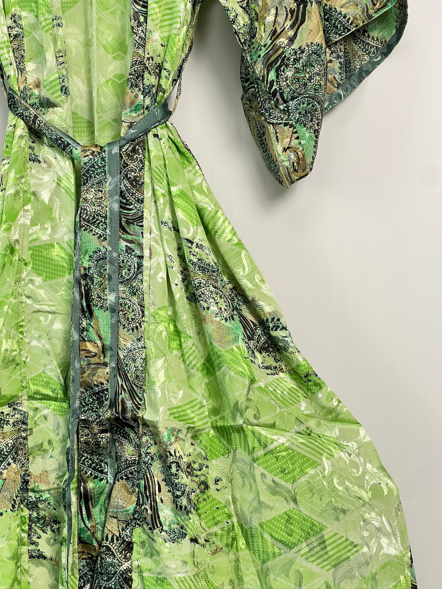 Vintage Saree Silk Kimono / Duster - Long