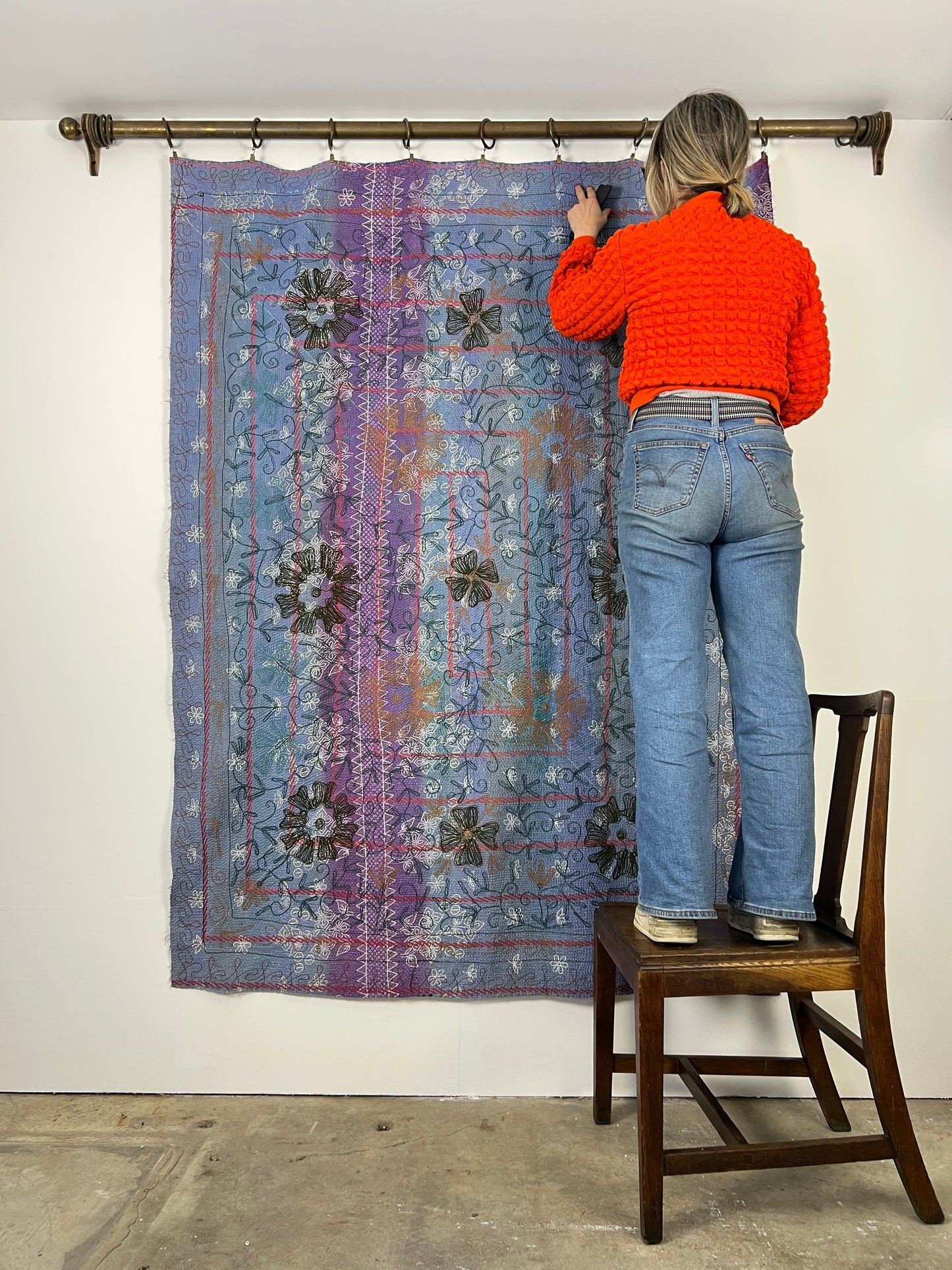 Vintage Kantha Suzani Quilt
