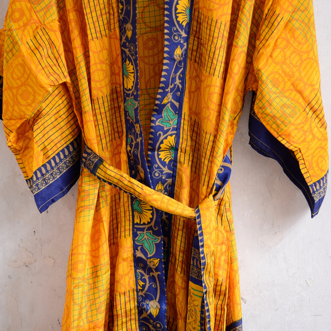 Vintage Saree Silk Kimono / Duster - Long