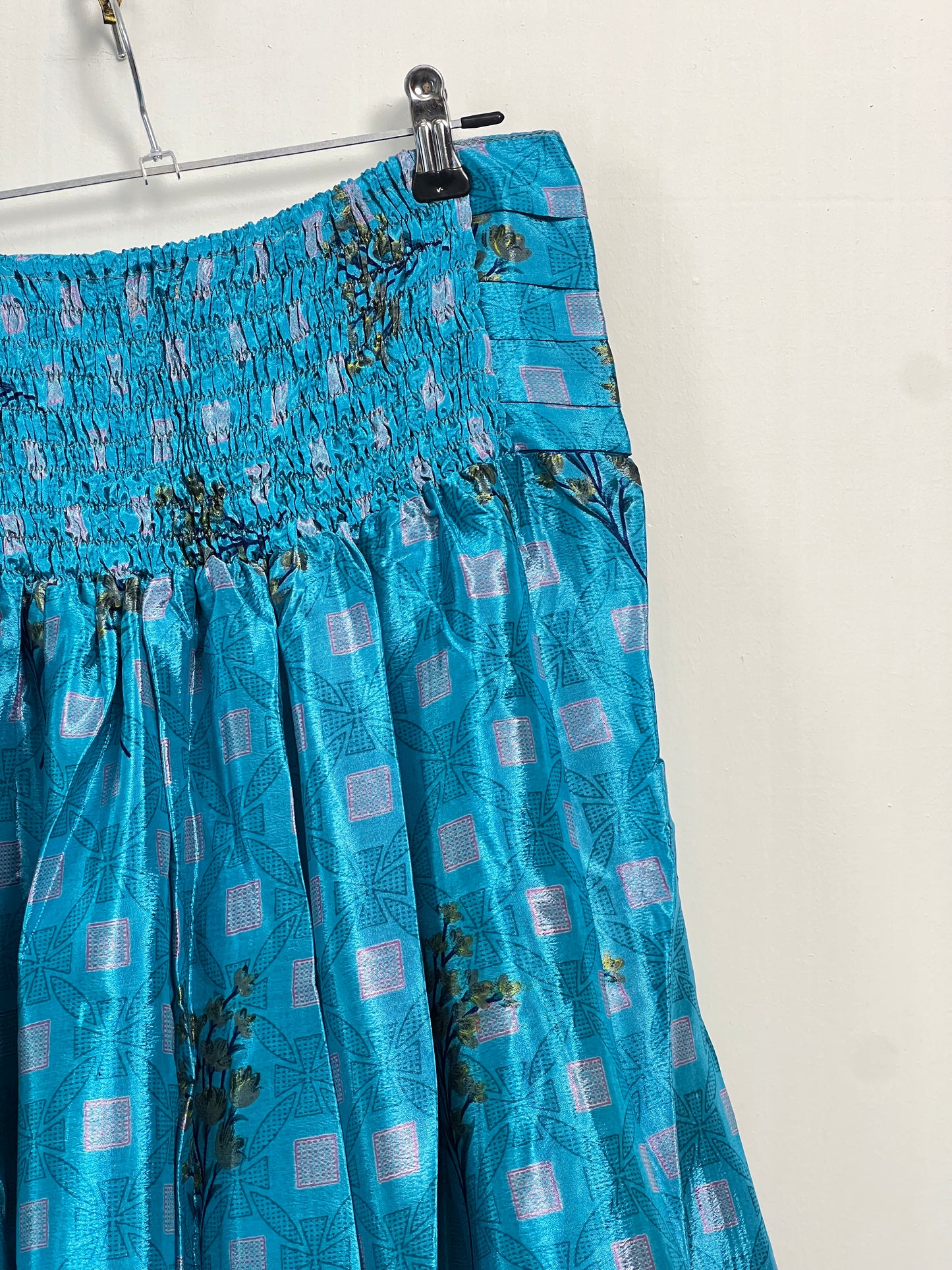 Vintage Saree Silk Pleated Skirt