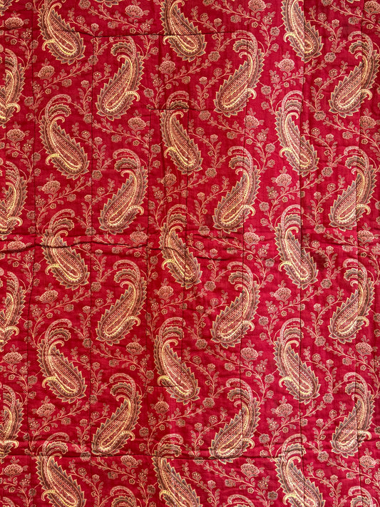 A Pair French 1900's Paisley Pattern Country House Quilts