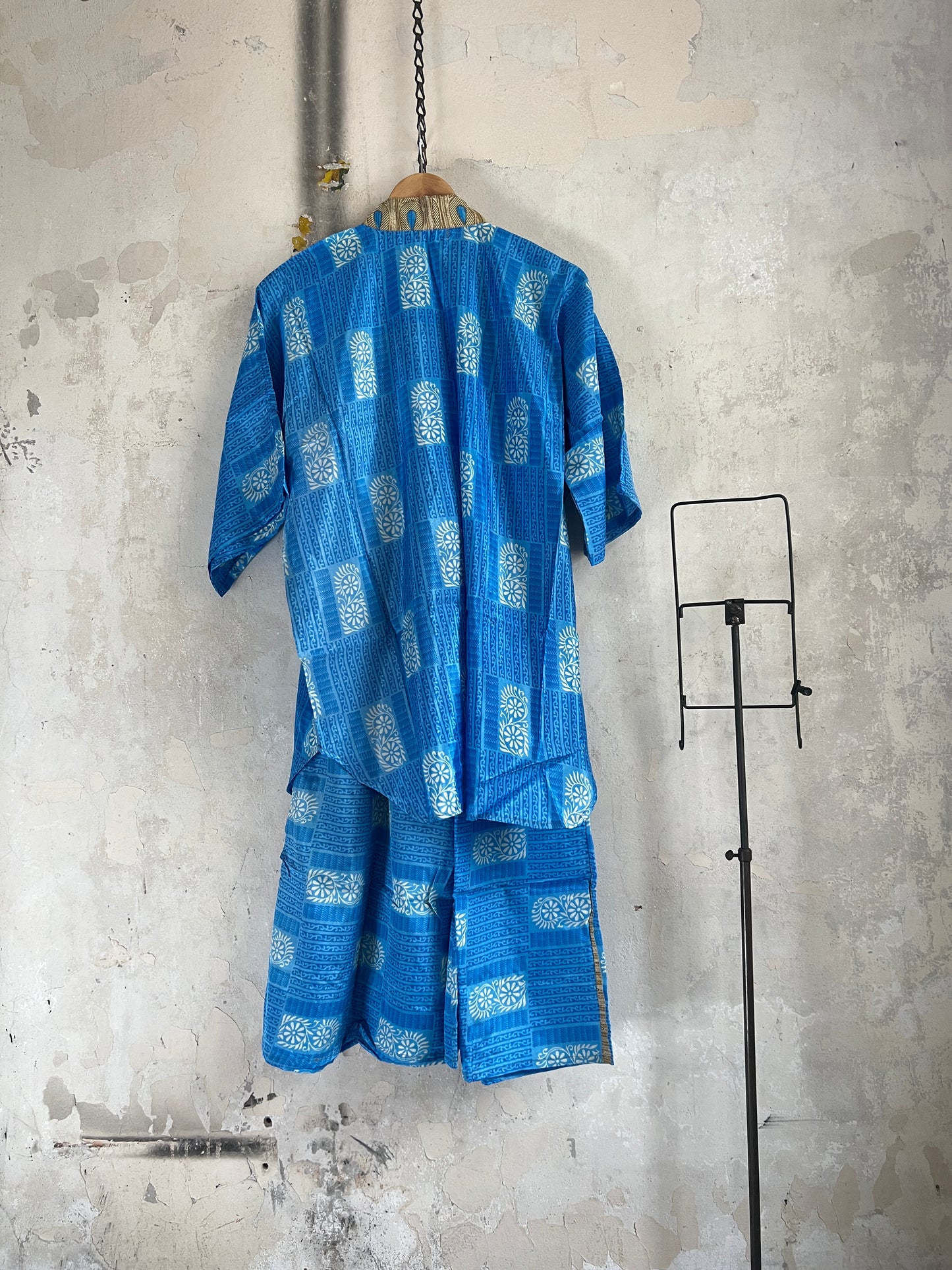 Vintage Saree Silk Trousers & Shirt Co-ordinated Set