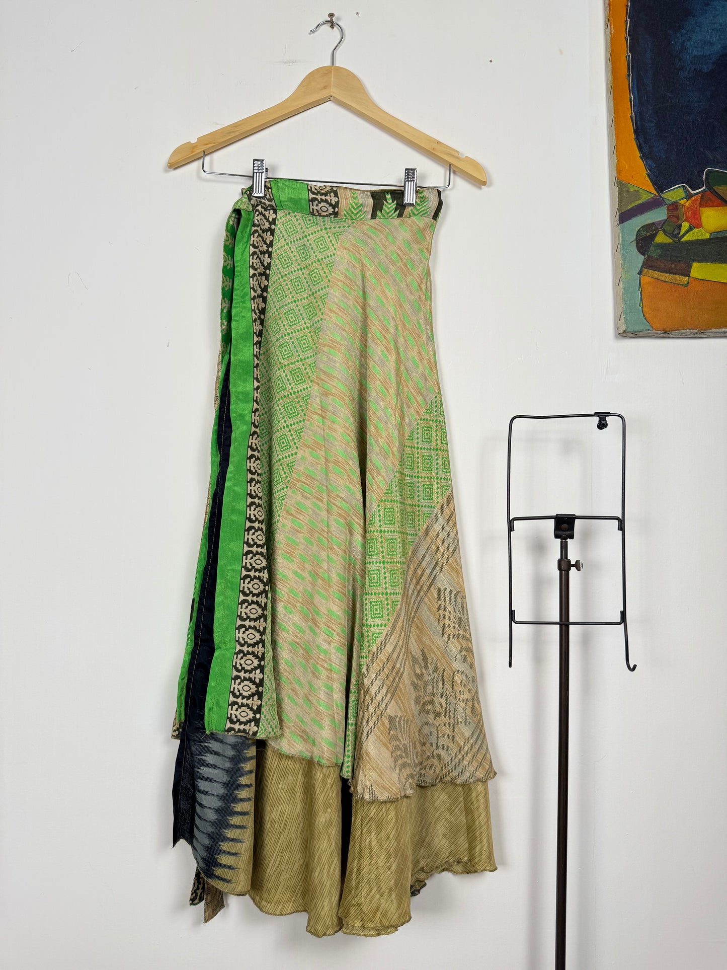 Vintage Saree Silk Wrap Skirt