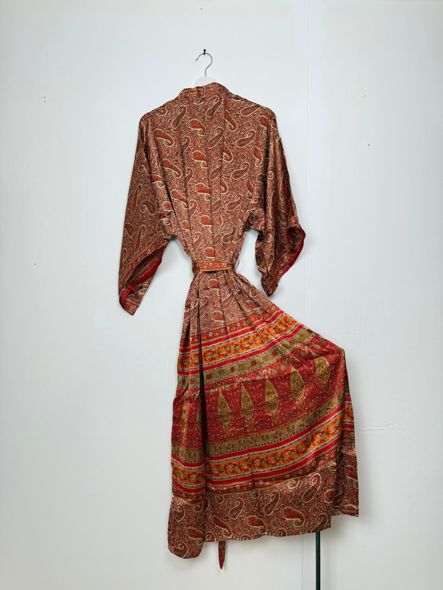 Vintage Saree Silk Kimono / Duster - Long