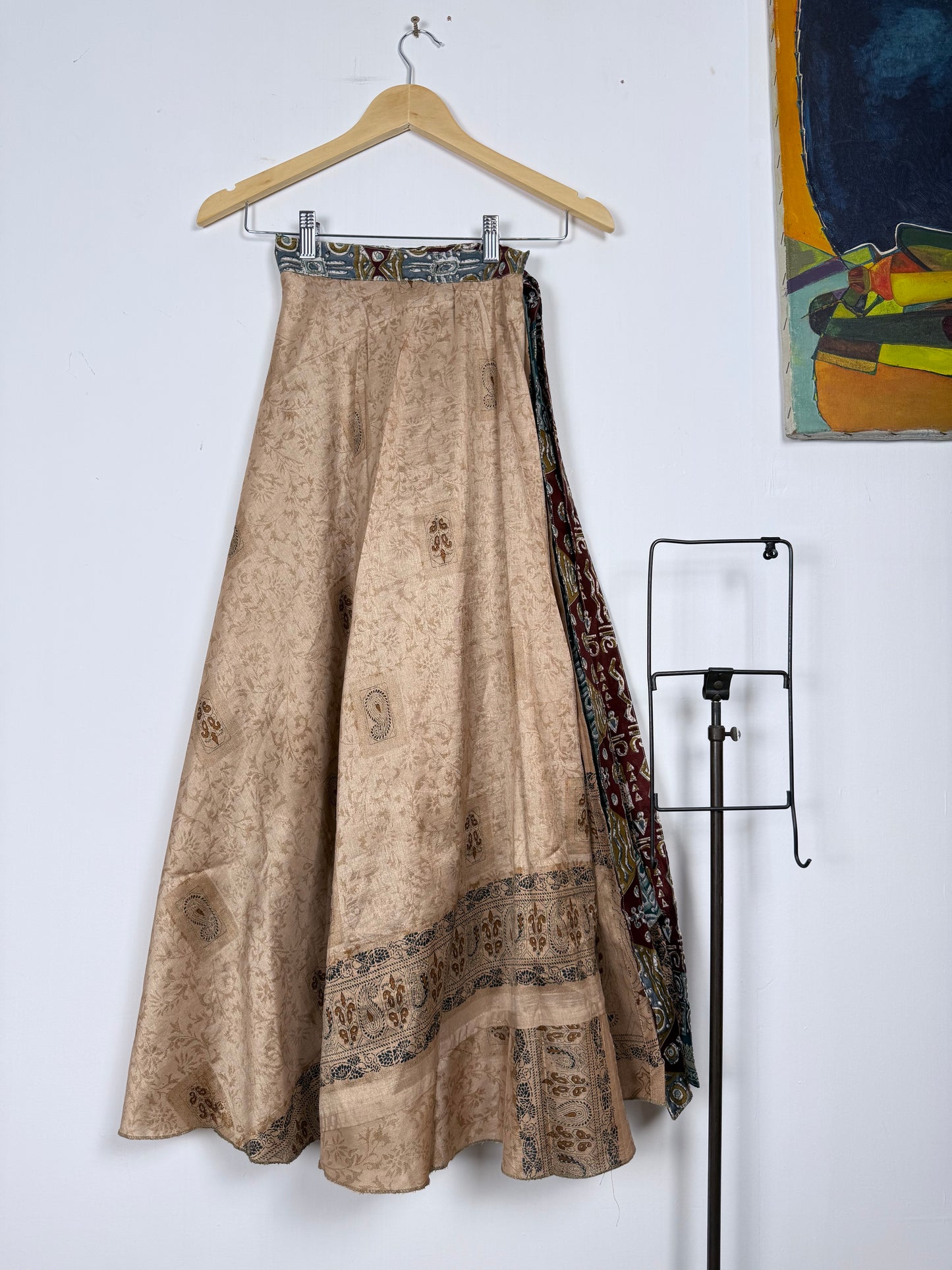 Vintage Saree Silk Wrap Skirt