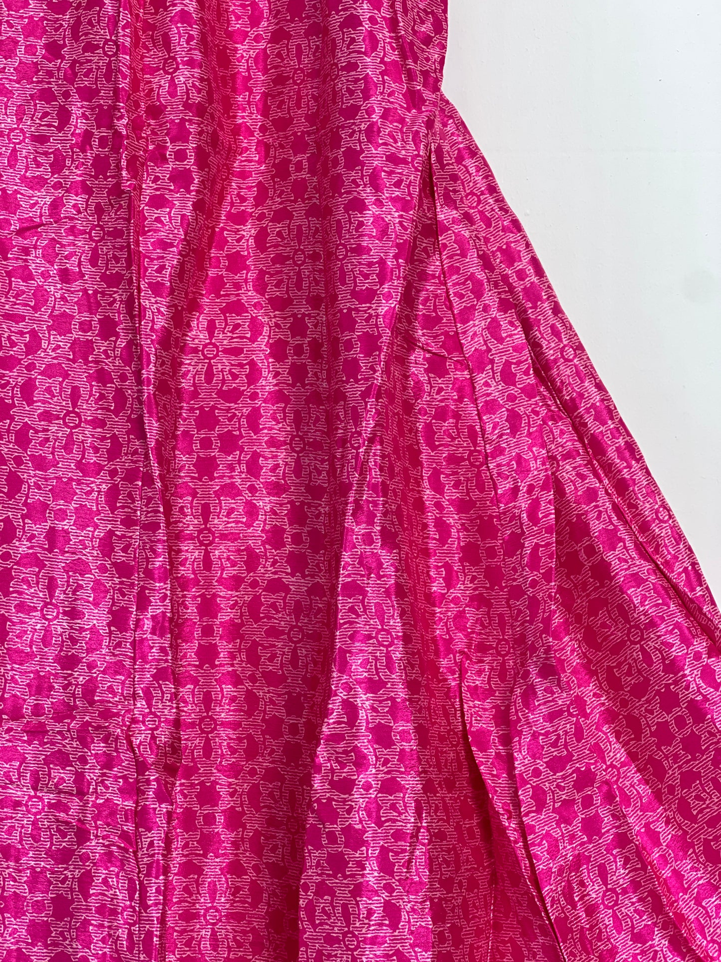 Vintage Saree Silk Pleated Skirt