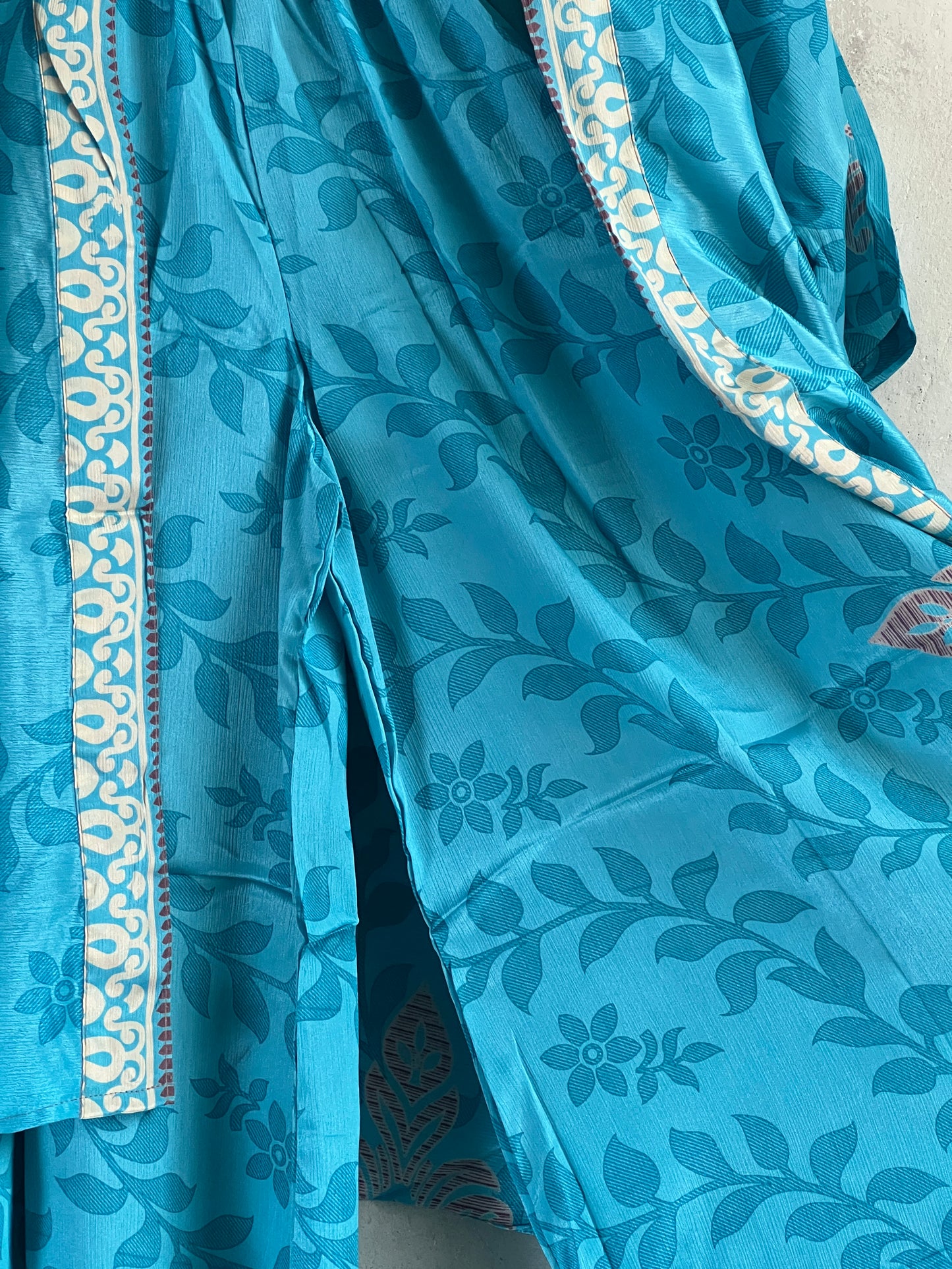 Vintage Saree Silk Trousers & Shirt Co-ordinated Set