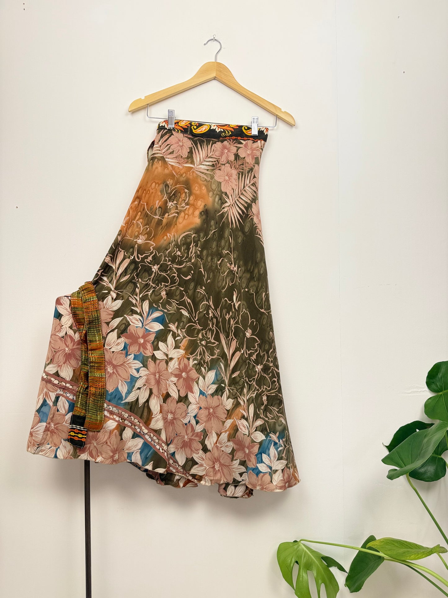 Vintage Saree Silk Wrap Skirt