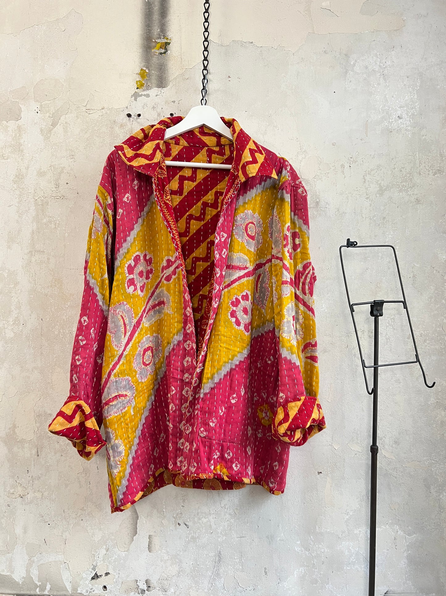Vintage Cotton Kantha Reversible Jacket ~ No 26