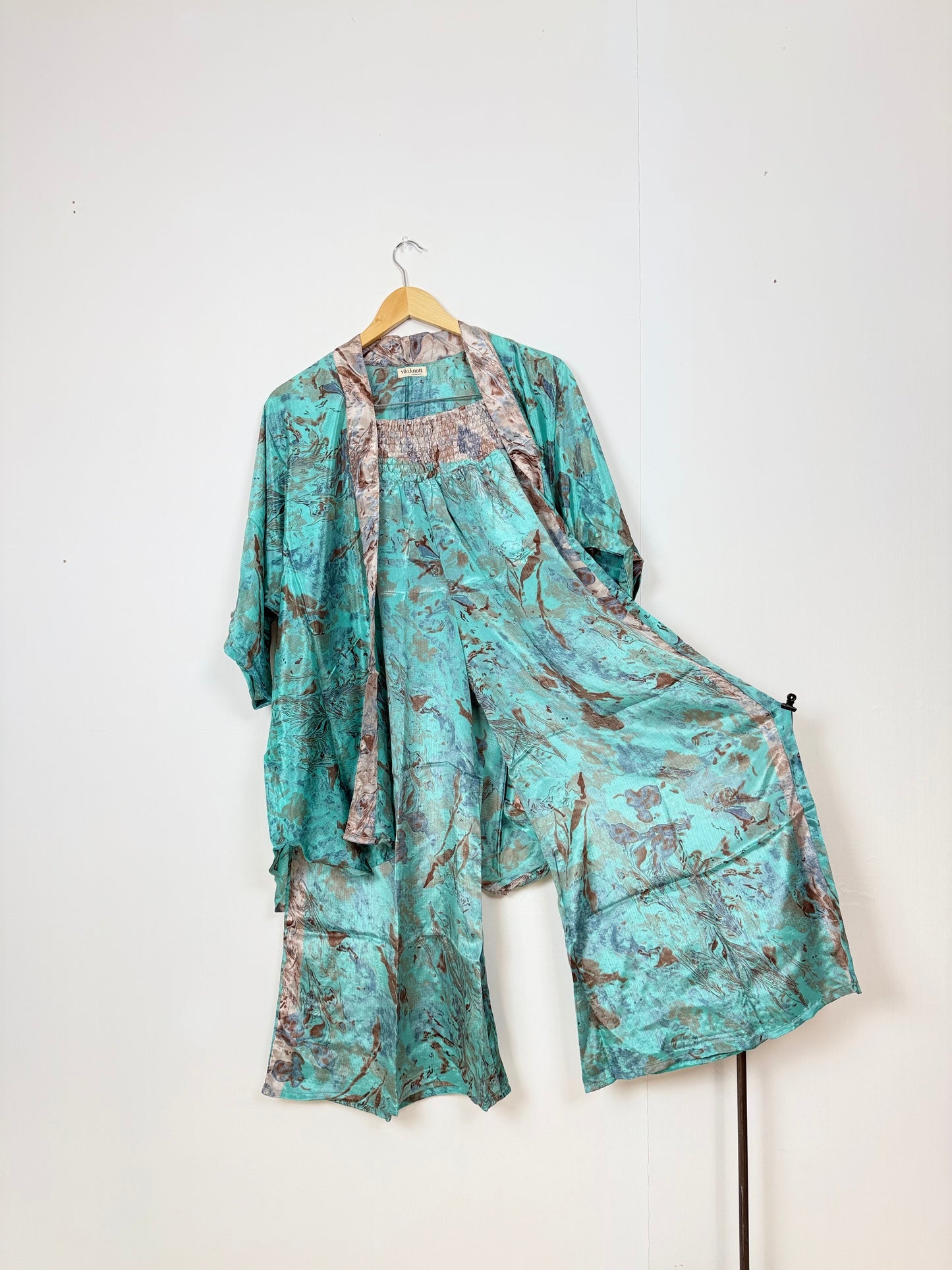 Vintage Saree Silk Trousers & Shirt Co-ordinated Set