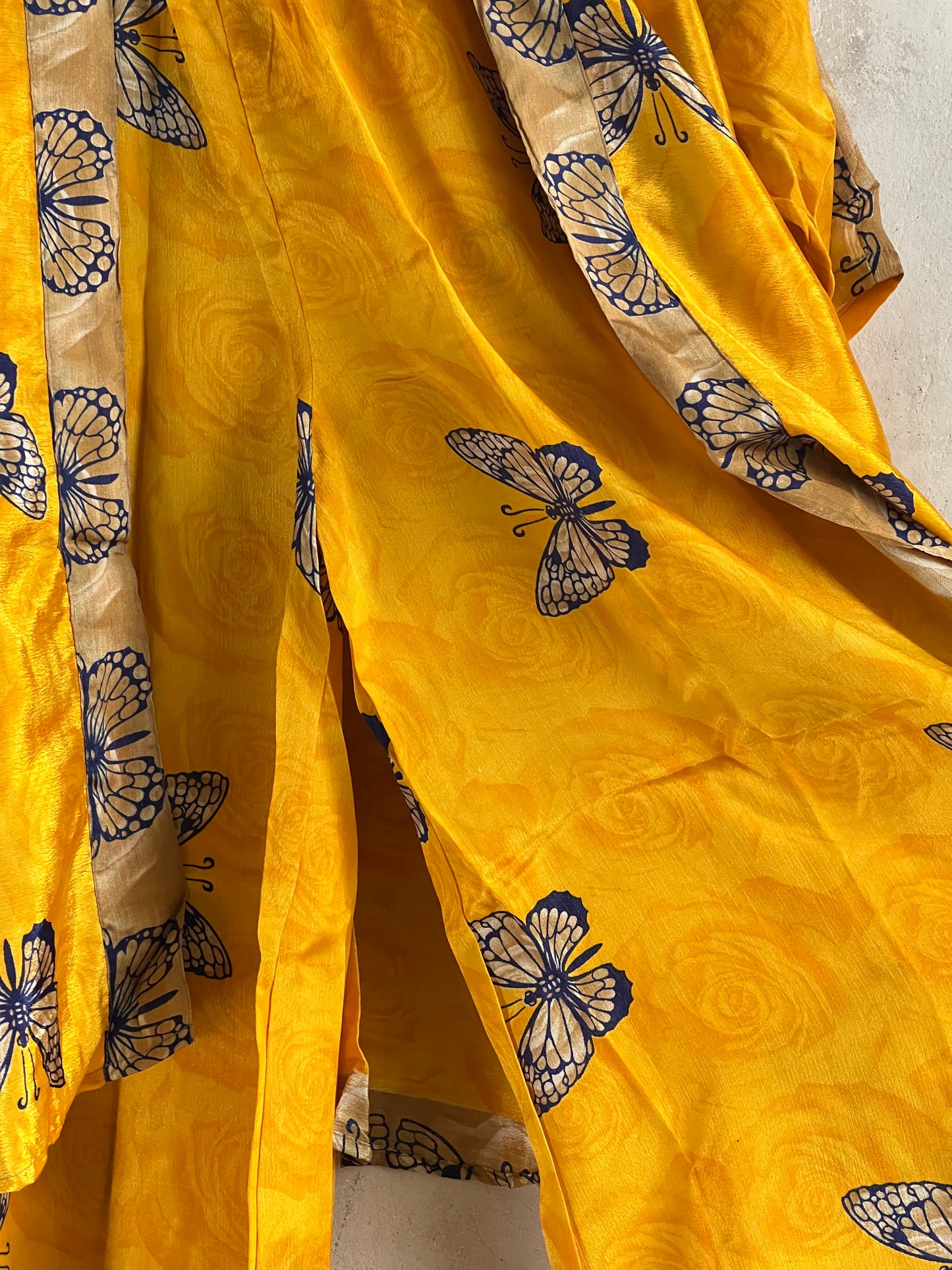 Vintage Saree Silk Trousers & Shirt Co-ordinated Set