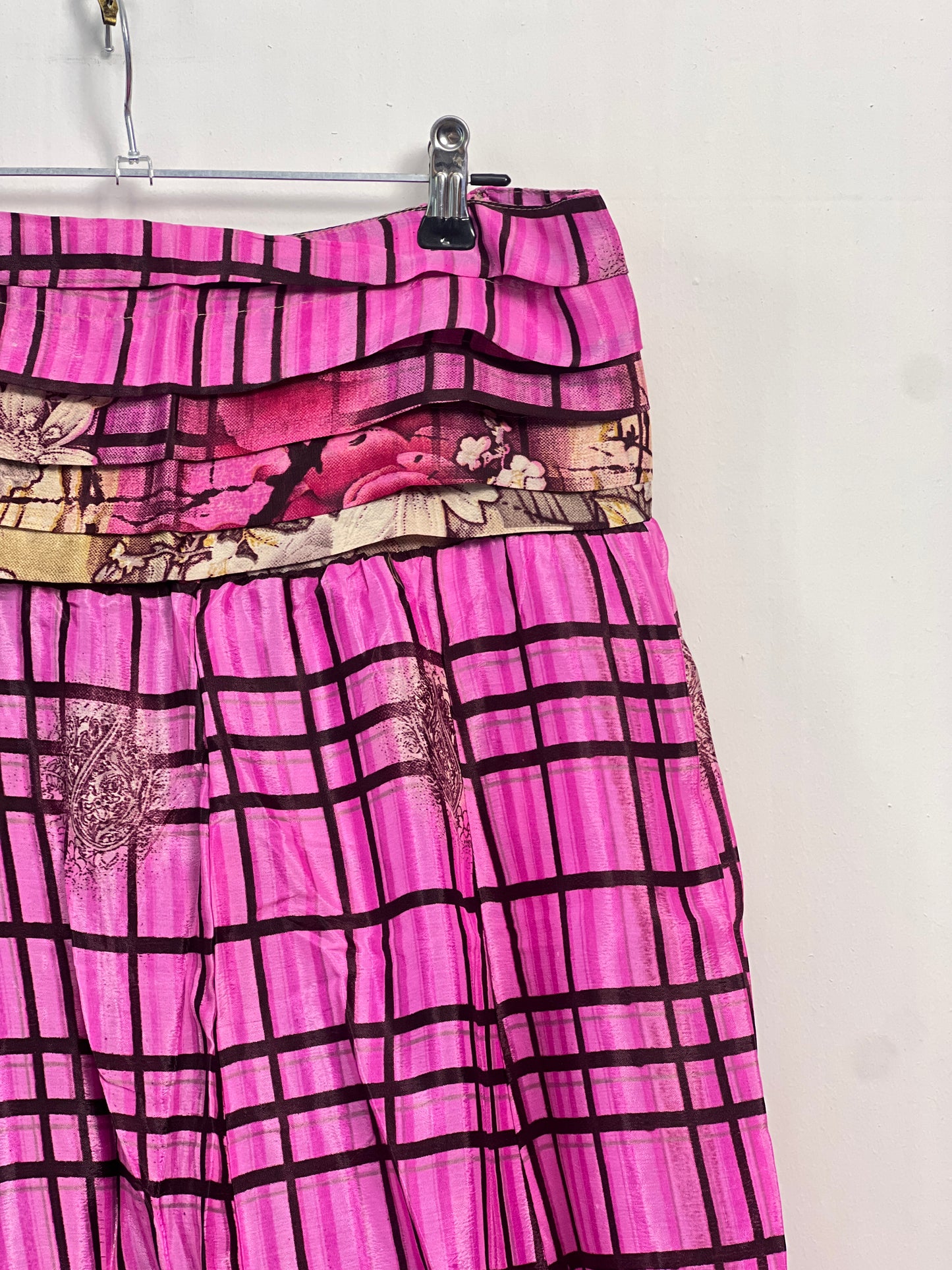 Vintage Saree Silk Pleated Skirt