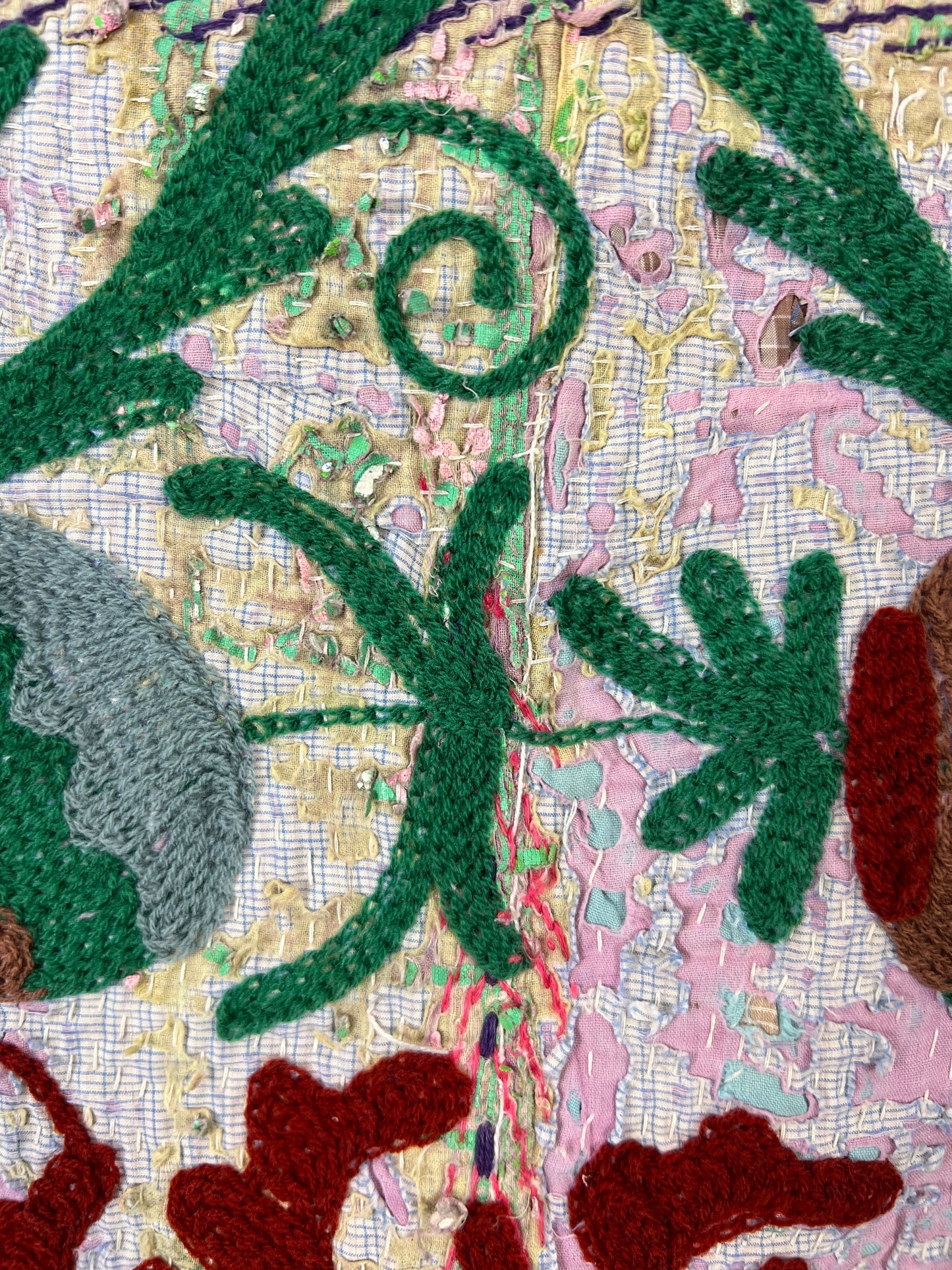 Vintage Kantha Suzani Quilt
