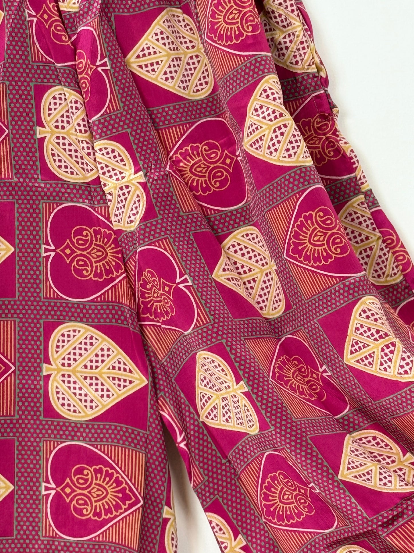Vintage Saree Silk Trousers & Shirt Co-ordinated Set