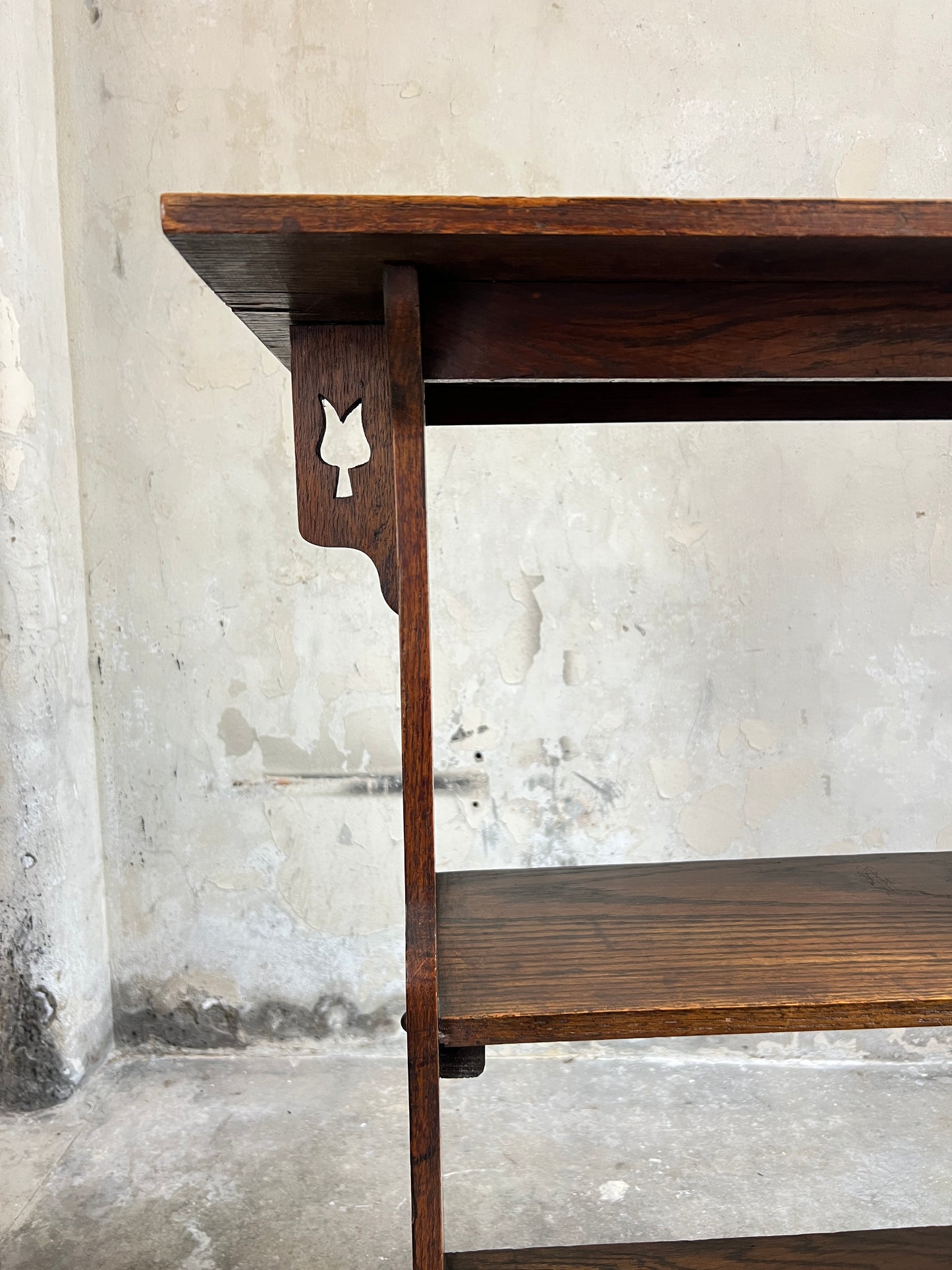 Small Oak Arts and Crafts Bookcase