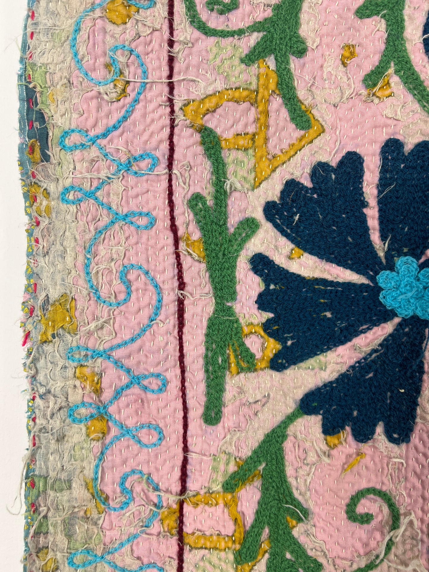 Vintage Kantha Suzani Quilt
