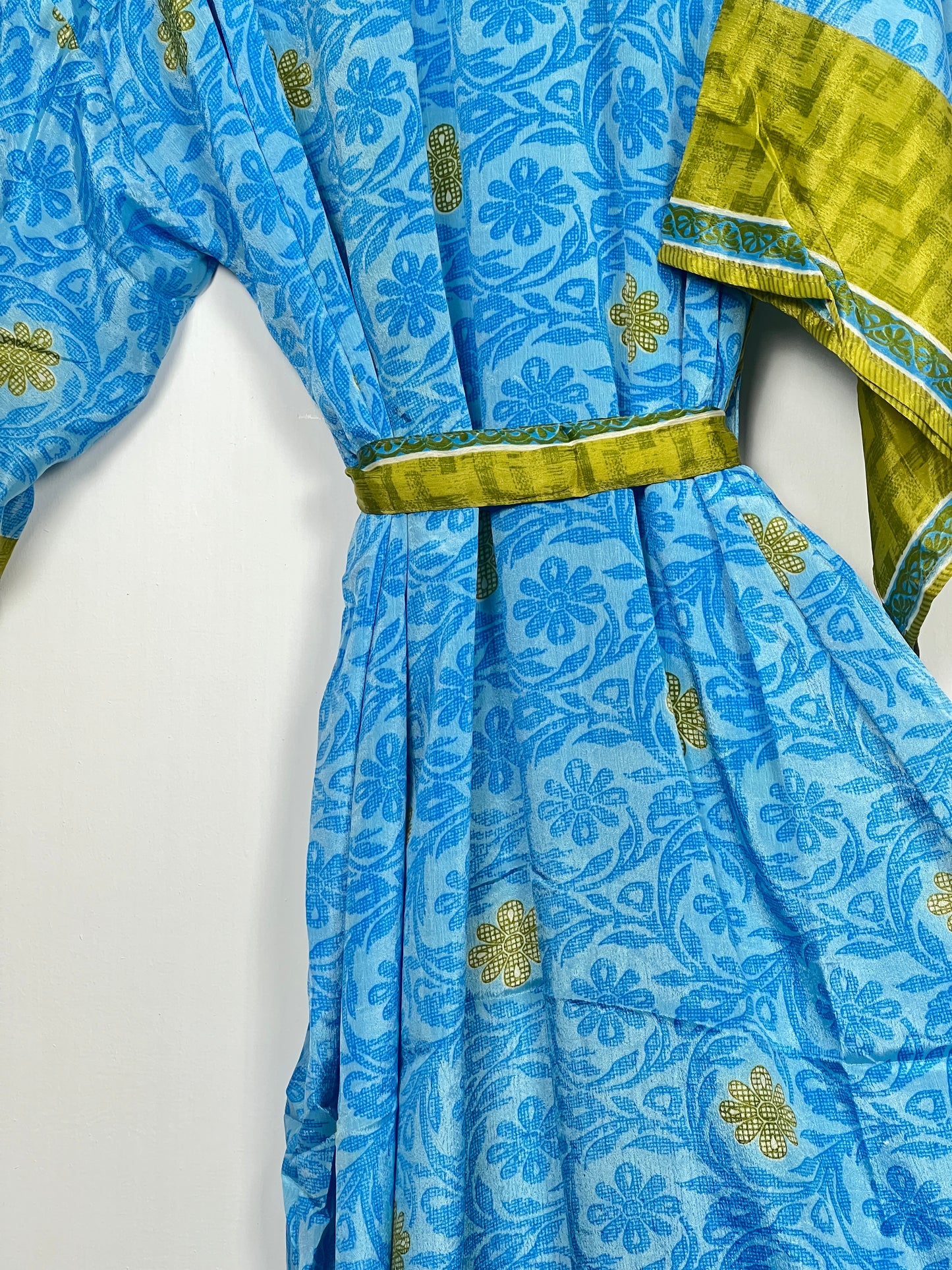 Vintage Saree Silk Kimono / Duster - Long - Wider Unisex Fit
