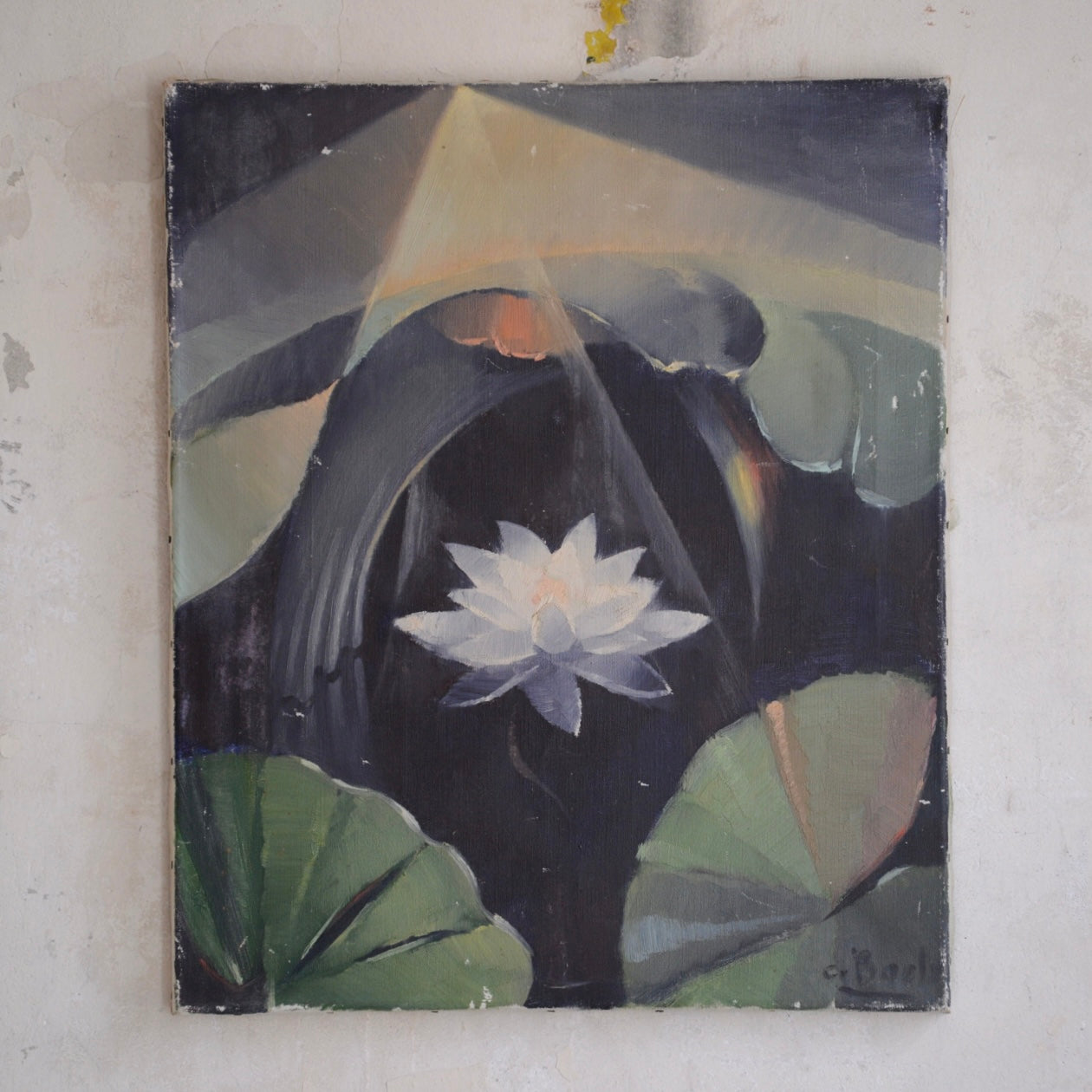 The Illuminated Lily / Unknown (indistinctly signed), European School, Mid-20th Century