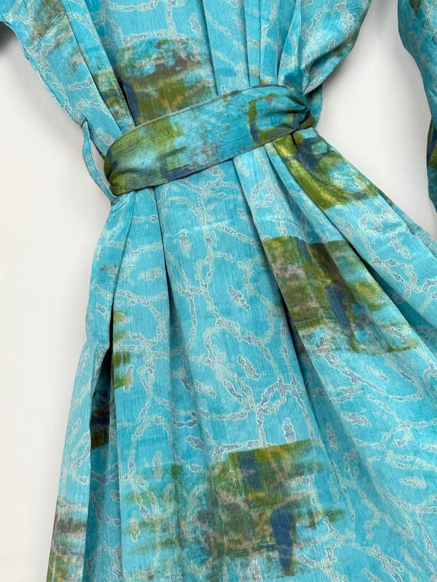 Vintage Saree Silk Kimono / Duster - Long