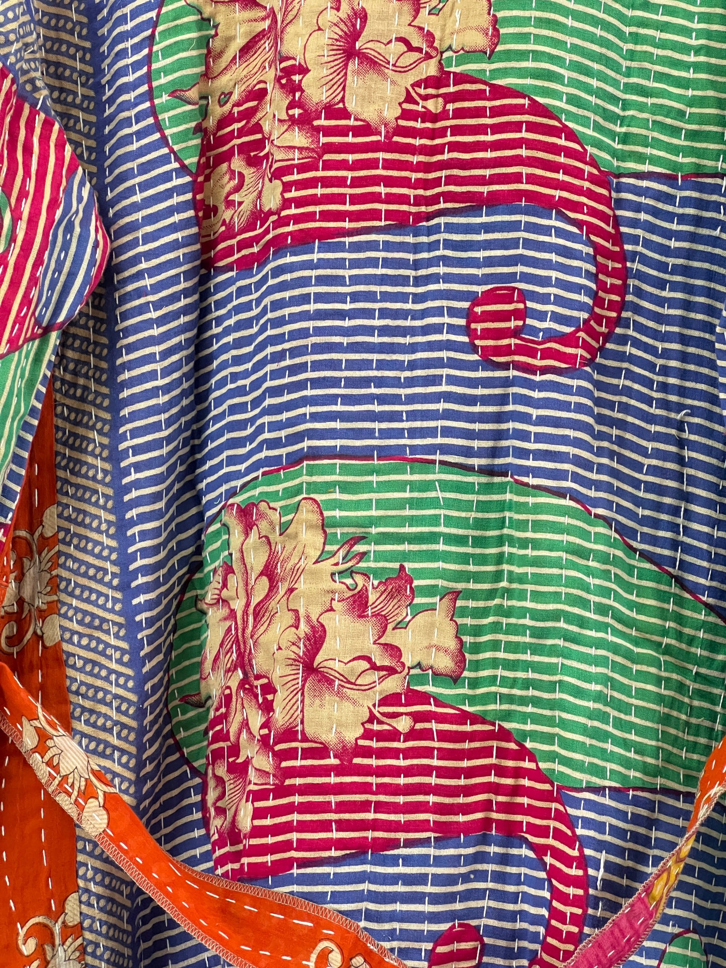 Vintage Cotton Kantha Relaxed Jacket ~ No 13