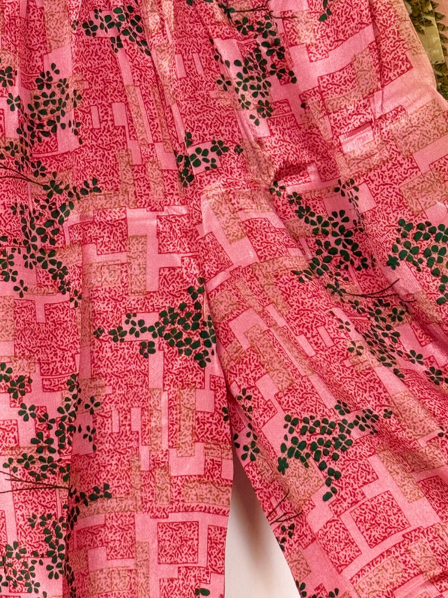 Vintage Saree Silk Trousers & Shirt Co-ordinated Set