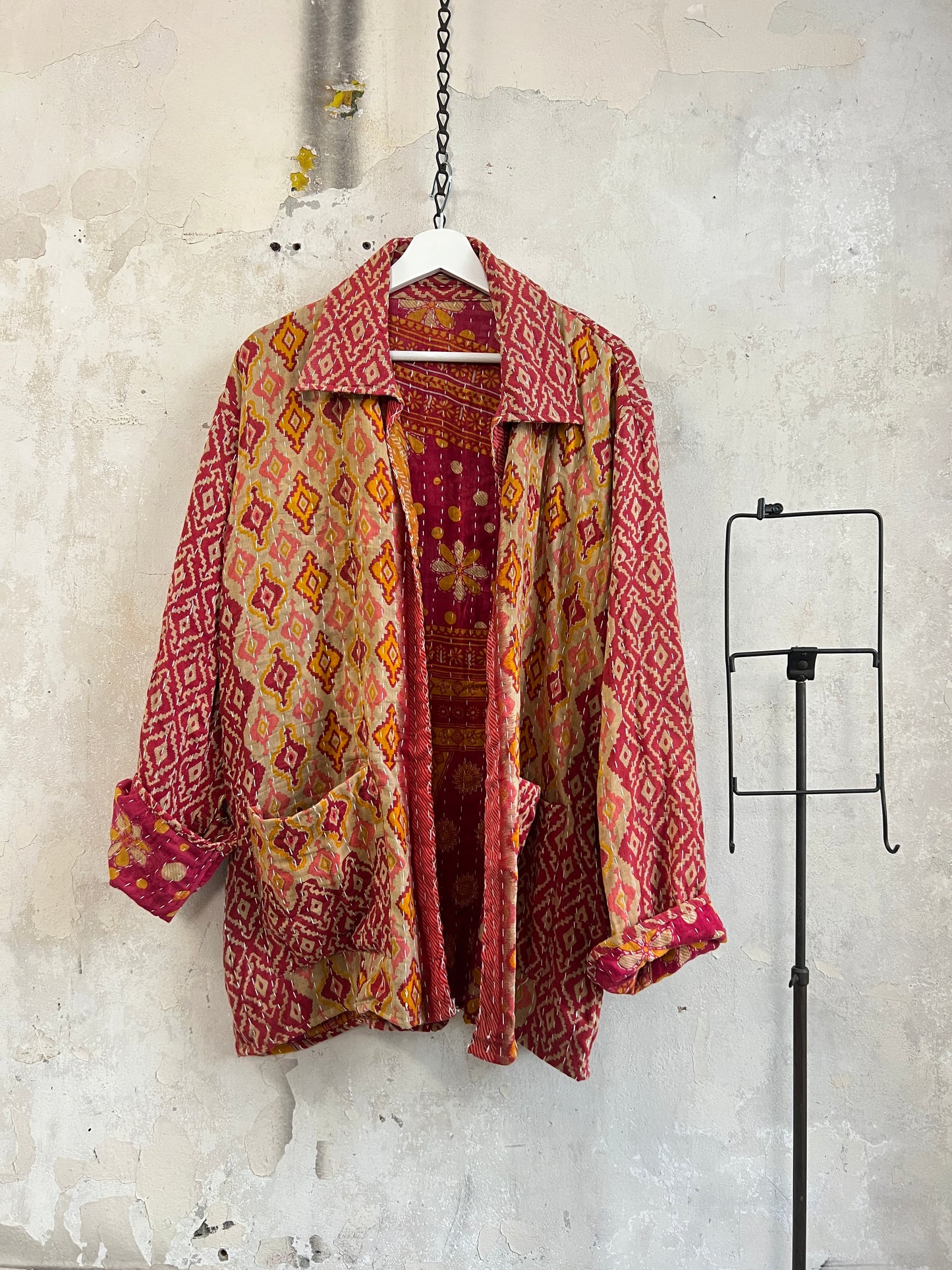 Vintage Cotton Kantha Reversible Jacket ~ No 11