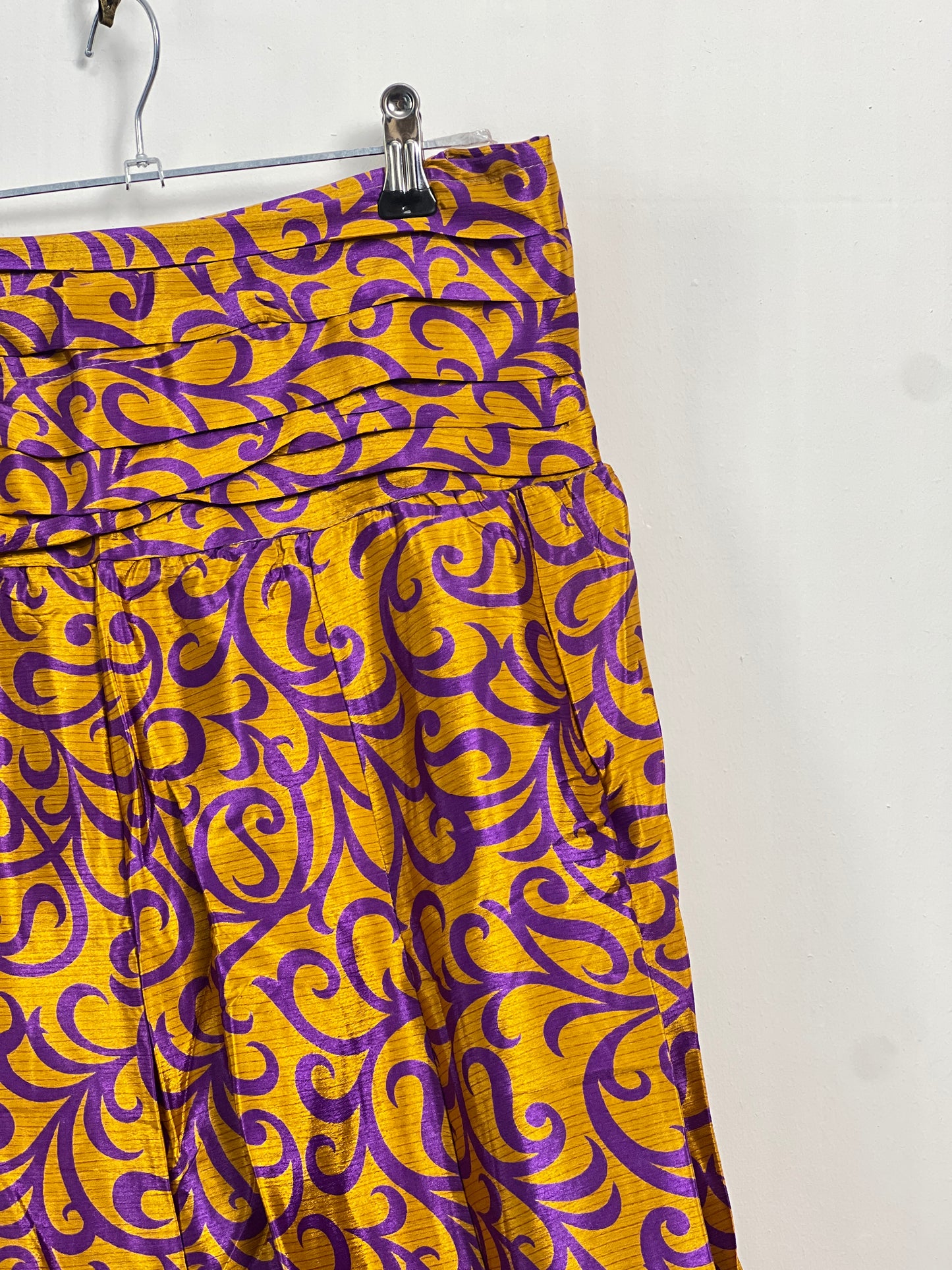 Vintage Saree Silk Pleated Skirt