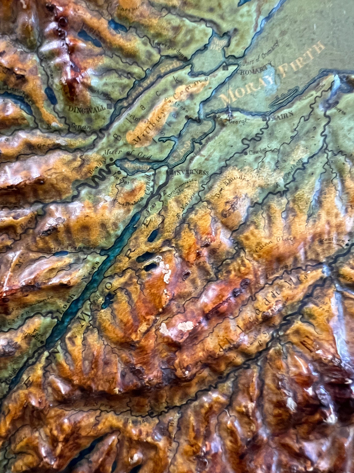 Late 19thC Relief Map of Scotland
