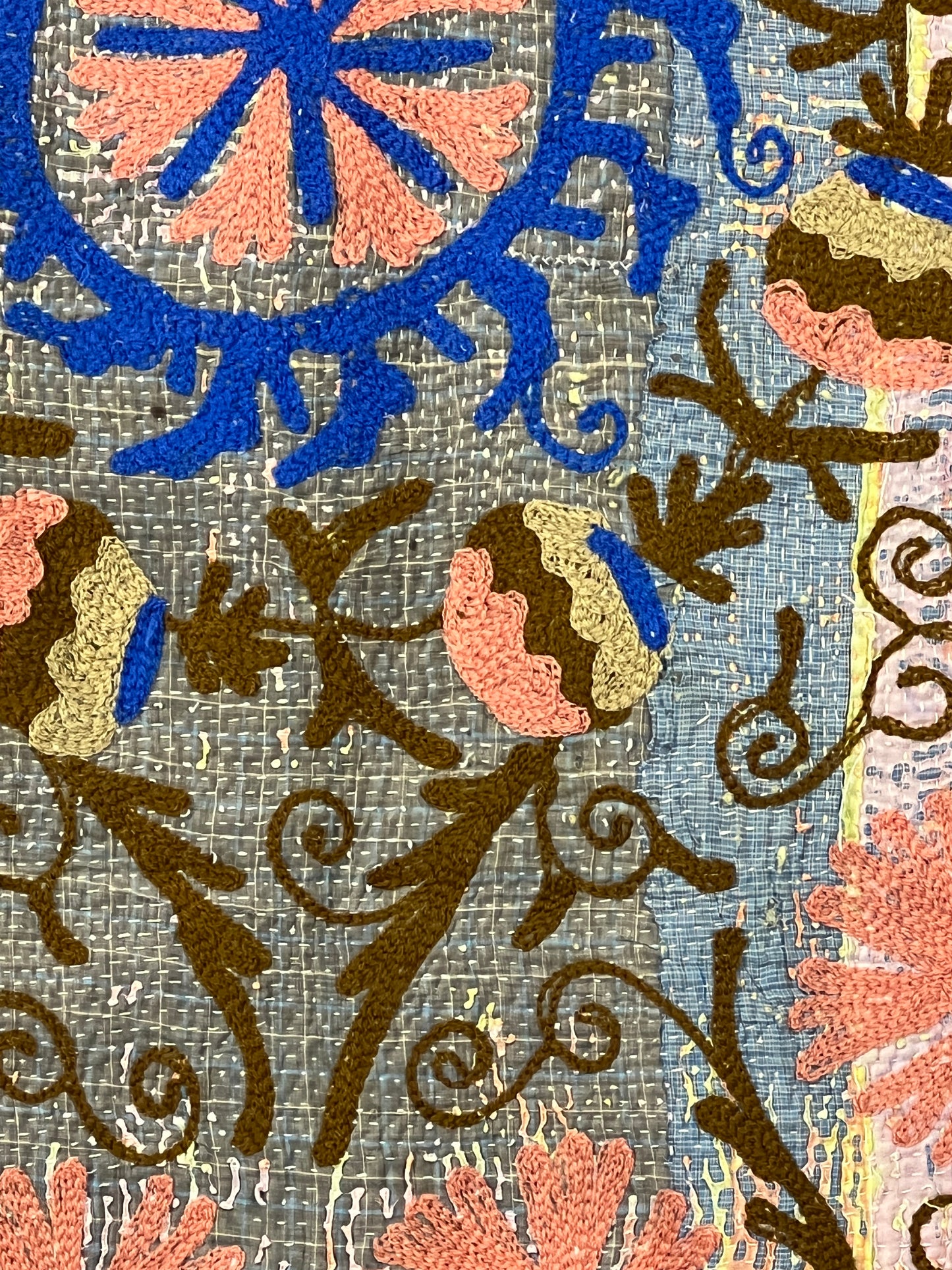 Vintage Kantha Suzani Quilt
