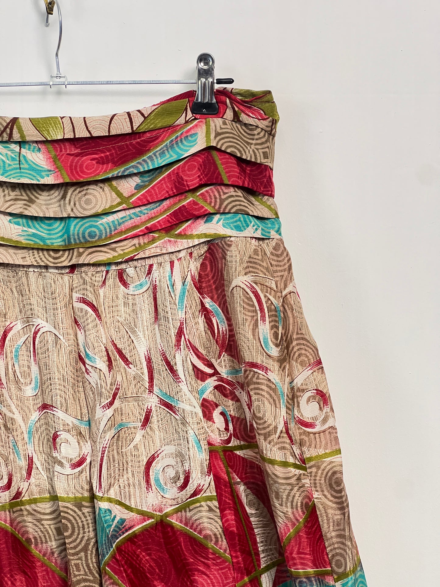 Vintage Saree Silk Pleated Skirt